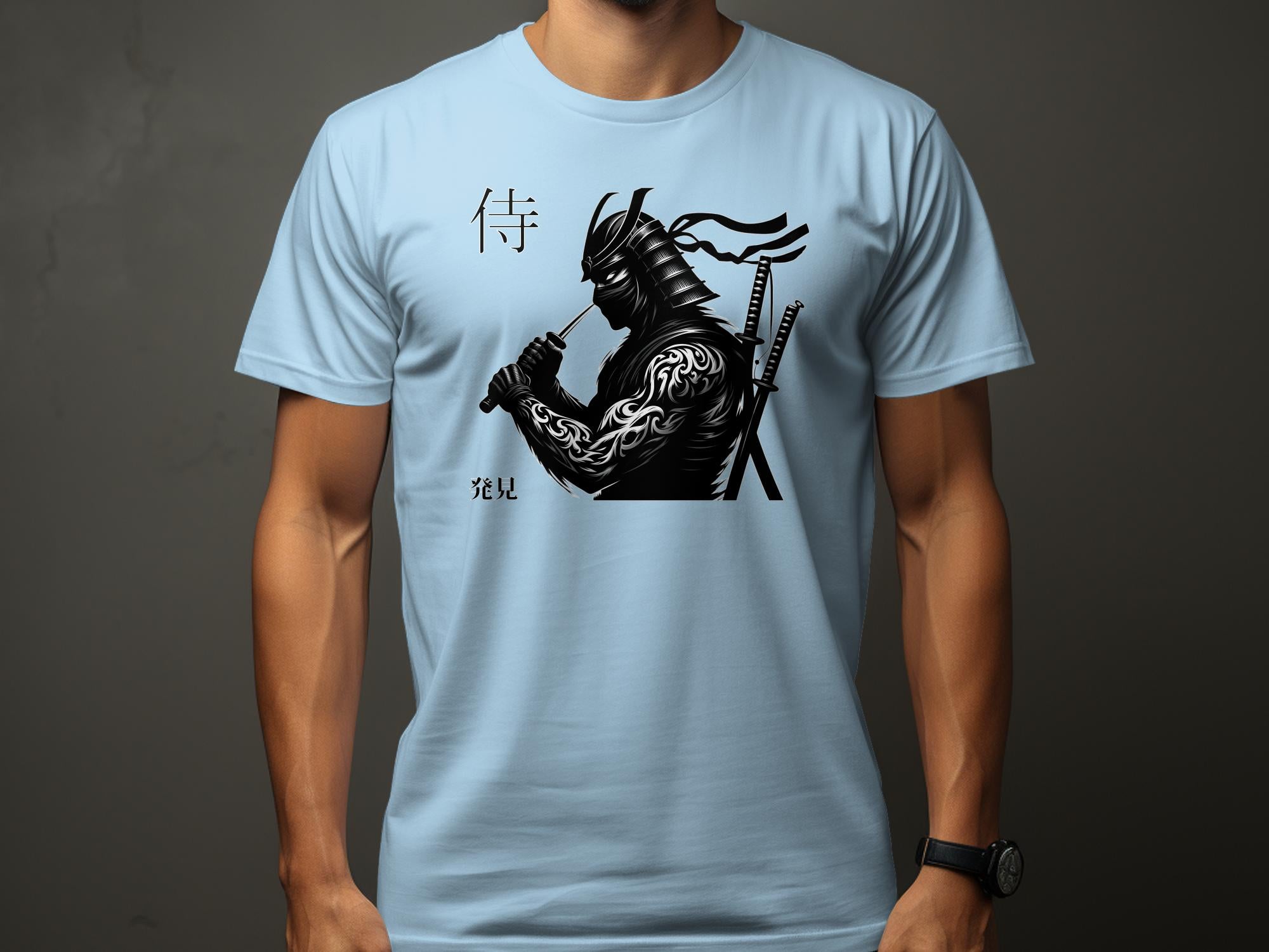 Samurai Ninja - Coloured Gildan T-Shirt Japanese Talisman Unisex Cultural Symbolic Graphic Design