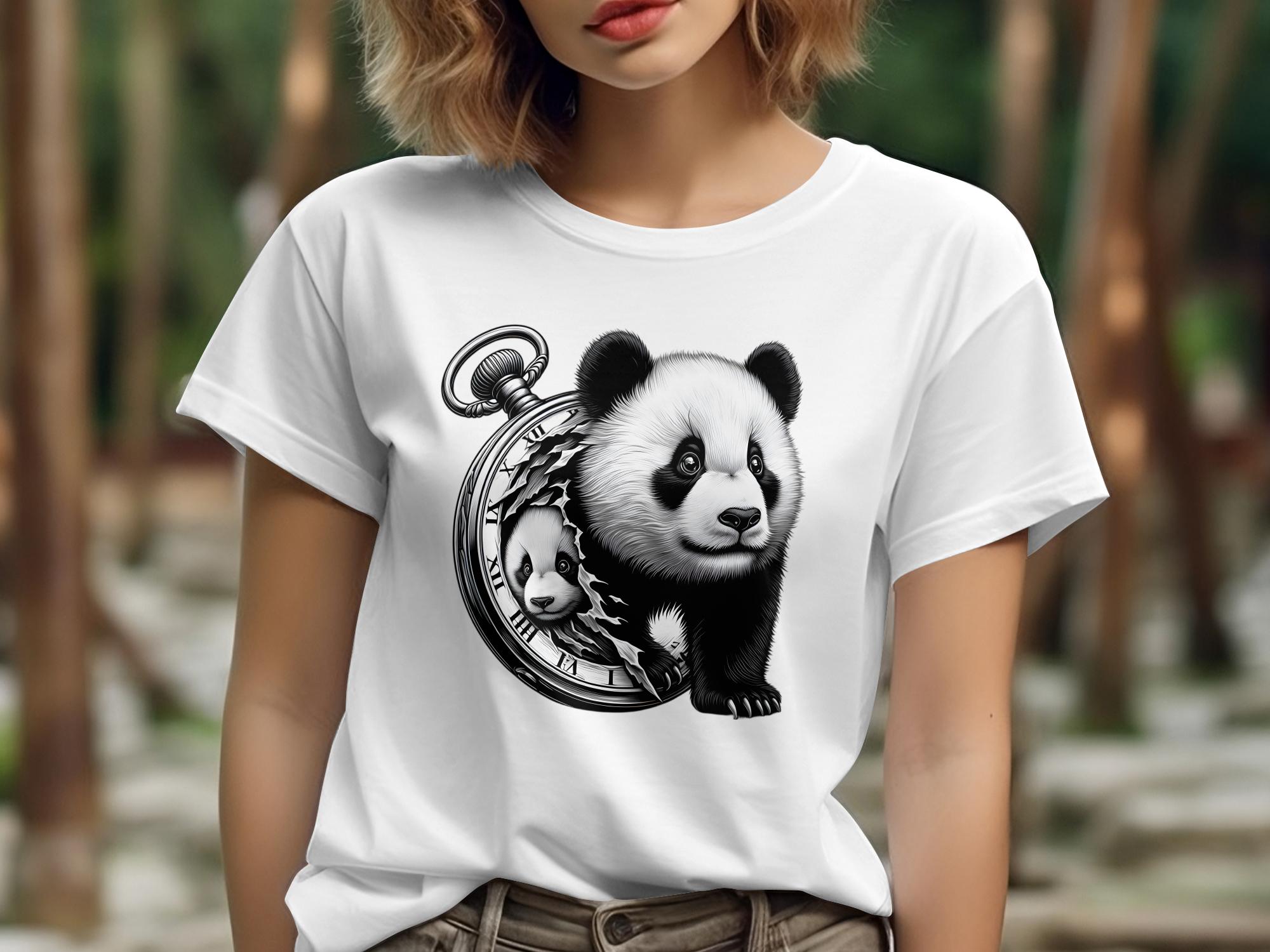 Panda - Coloured Gildan T-Shirt Realistic Animal Talisman Unisex Cute Tee Graphic Design