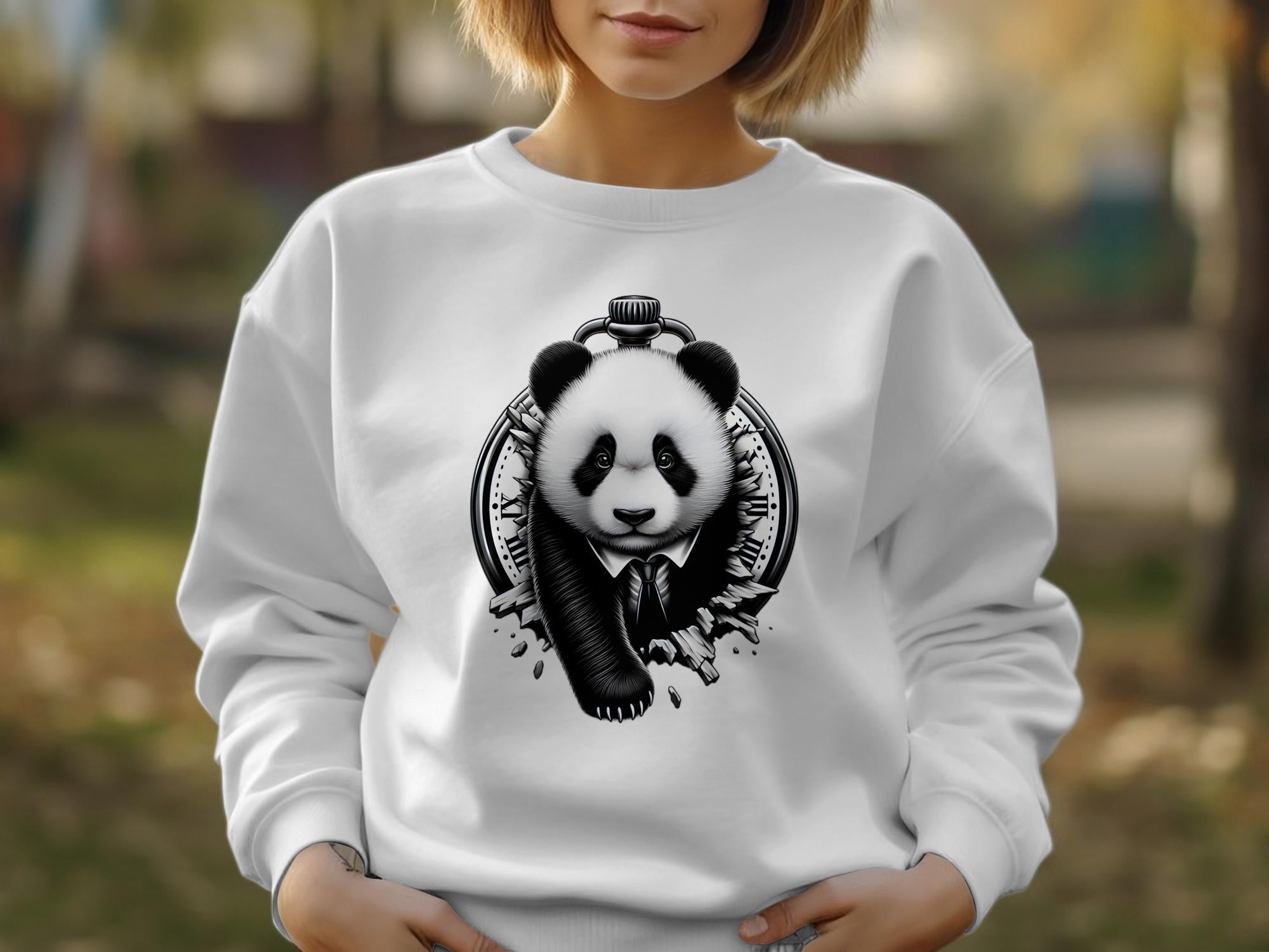 Panda - Coloured Gildan Sweatshirt Realistic Animal Talisman Unisex Cute Tee Graphic Design