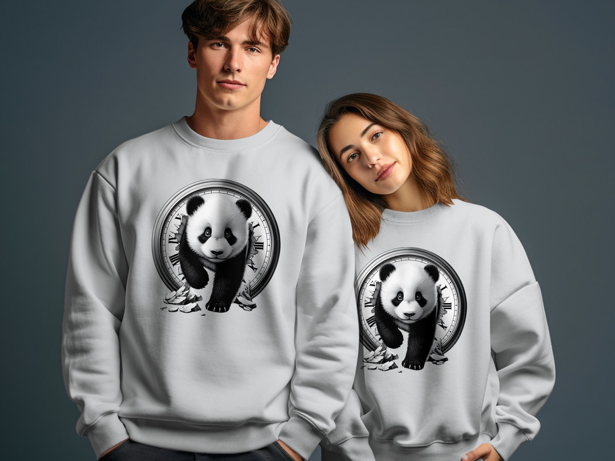 Panda - Coloured Gildan Sweatshirt Realistic Animal Talisman Unisex Cute Tee Graphic Design