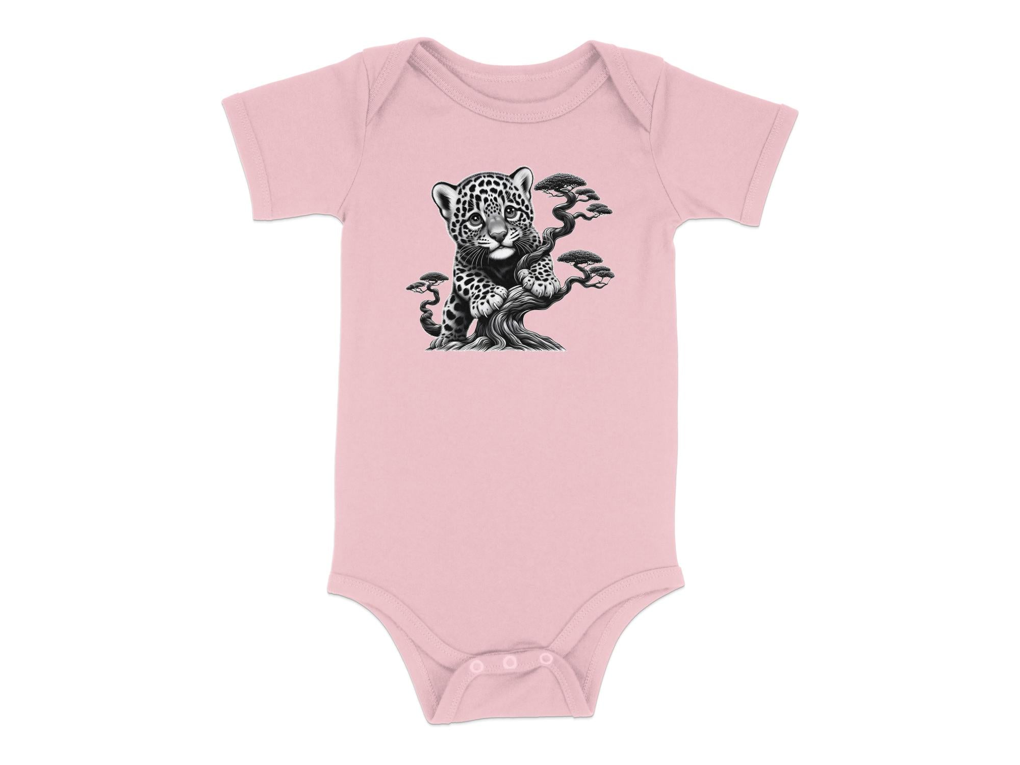 Leopard Bonsai - Coloured Toddler Bodysuit Realistic Animal Talisman Unisex Cute Tee Graphic Design