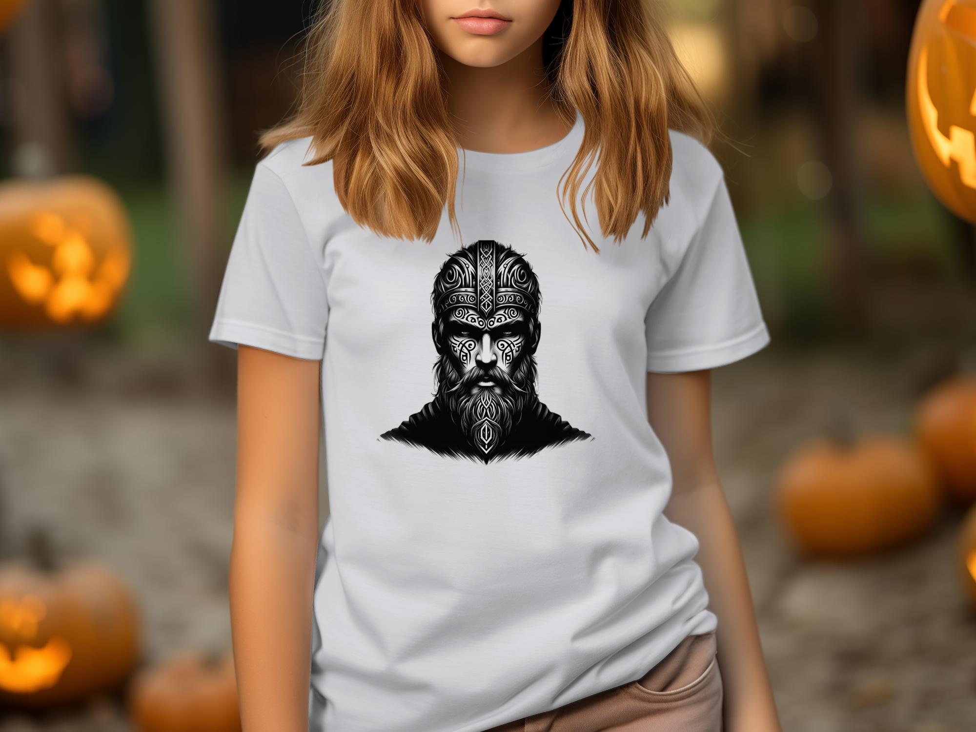 Viking Unyielding - Coloured Gildan Kids T-Shirt Realistic Norse Talisman Unisex Valhalla Tee Graphic Design