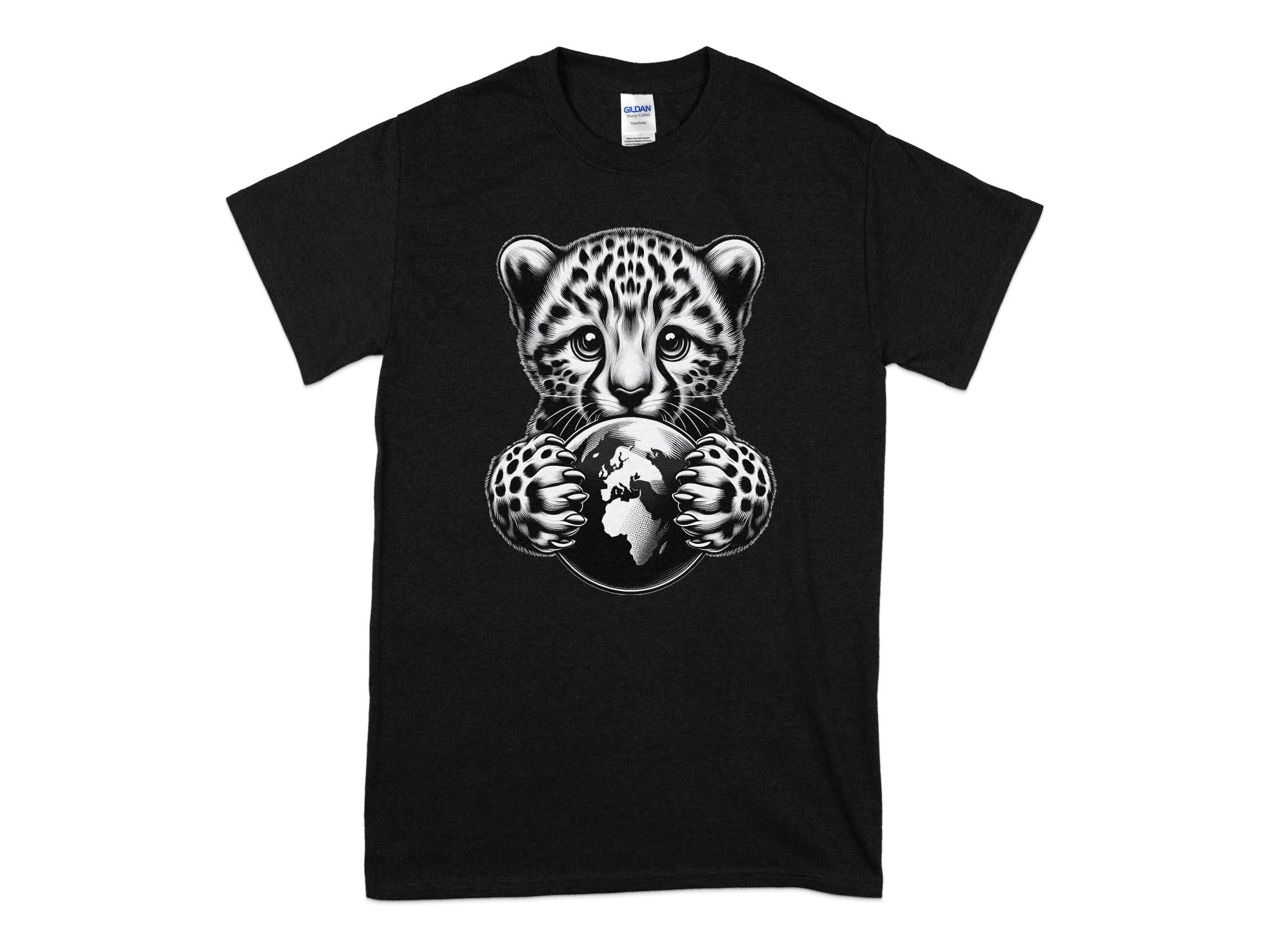 Cheetah World - Coloured Gildan T-Shirt Realistic Animal Talisman Unisex Cute Tee Graphic Design