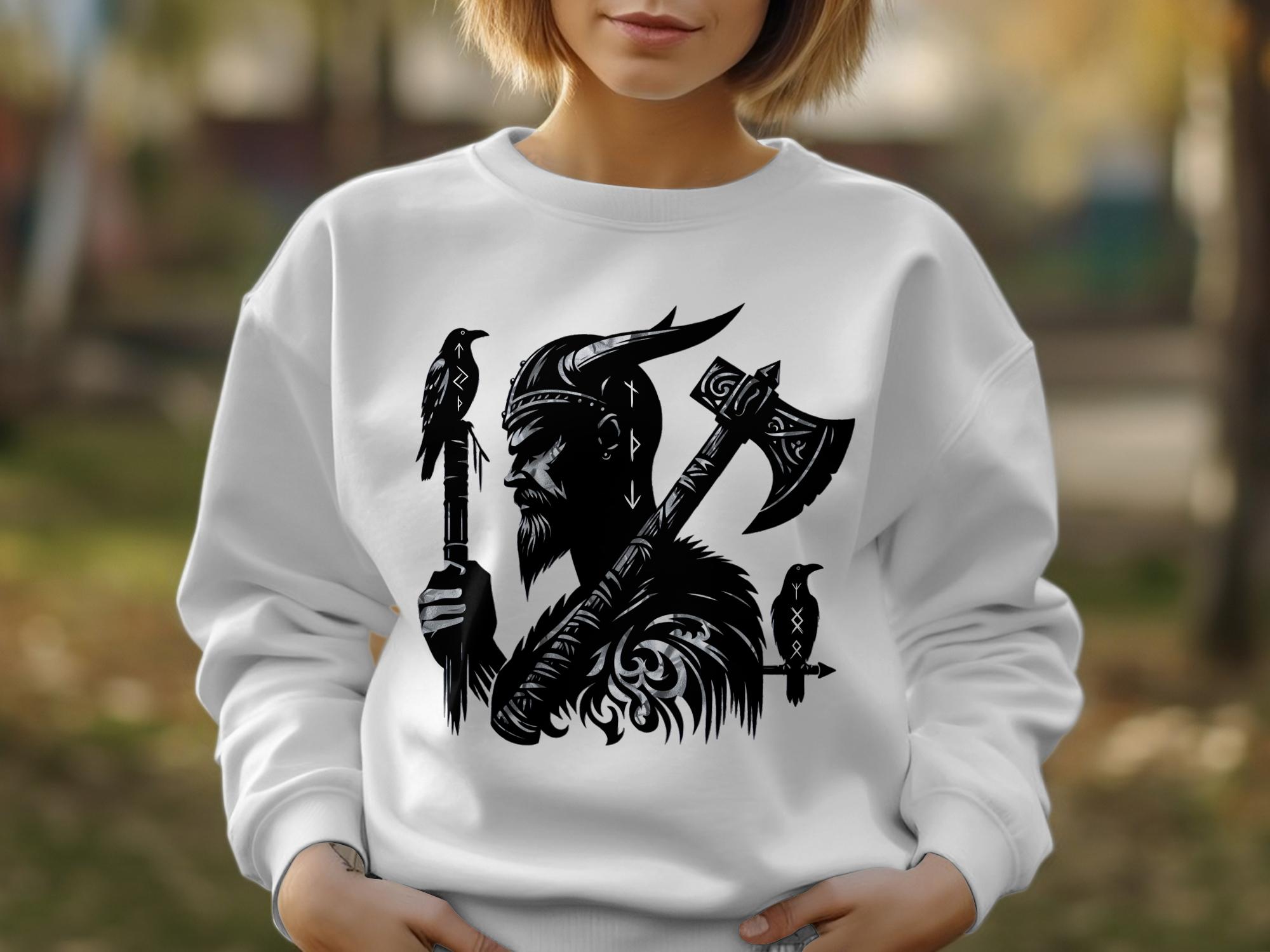 Viking Odin - Coloured Gildan Sweatshirt Norse Talisman Men Women Unisex Valhalla Tee