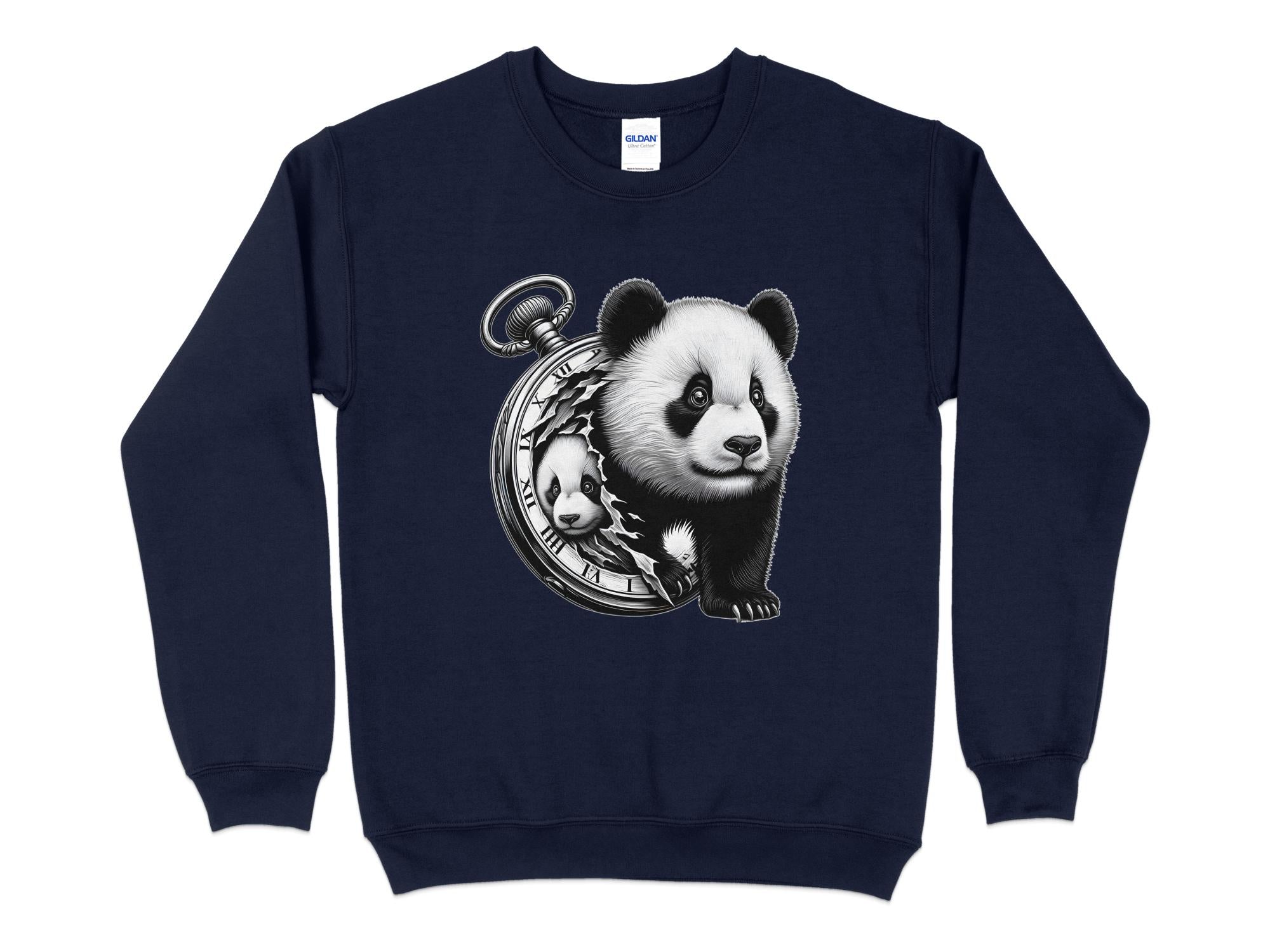 Panda - Coloured Gildan Sweatshirt Realistic Animal Talisman Unisex Cute Tee Graphic Design