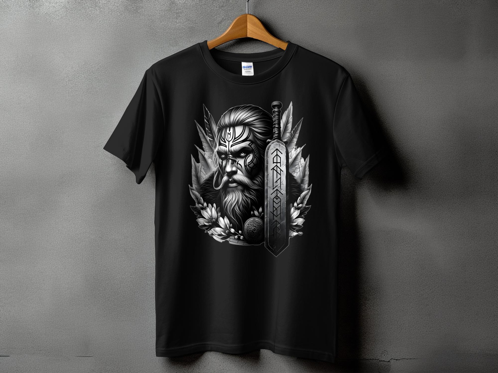 Viking Valiant - Coloured Gildan T Shirt Realistic Norse Talisman Men Women Unisex Valhalla Tee Graphic Design