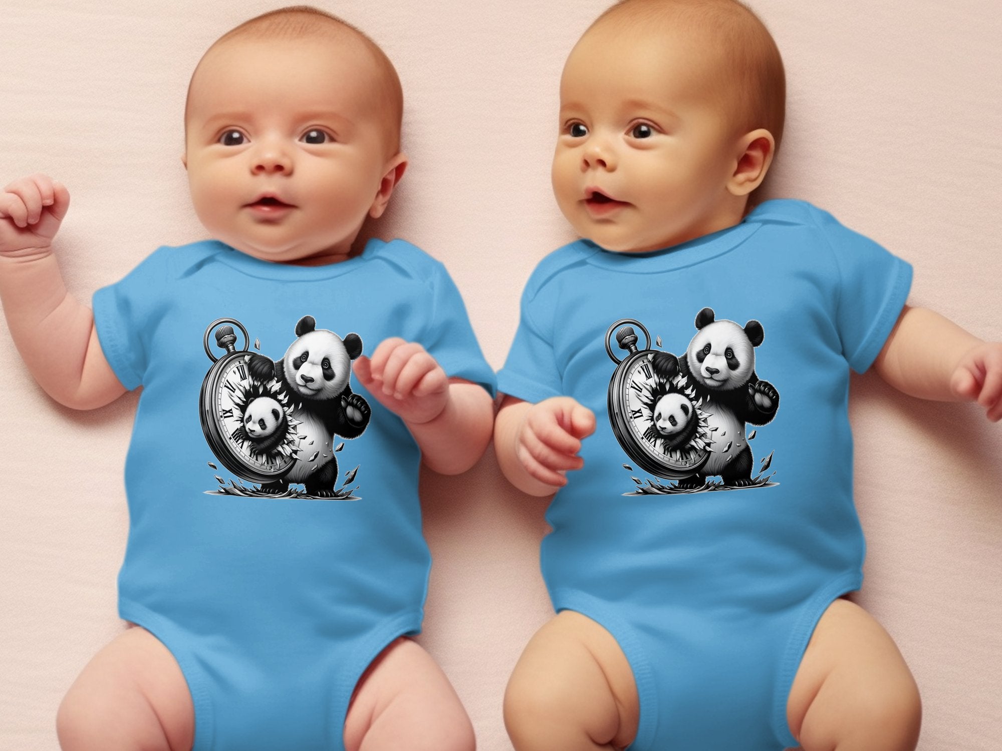 Panda - Coloured Toddler Bodysuit Realistic Animal Talisman Unisex Cute Tee Graphic Design