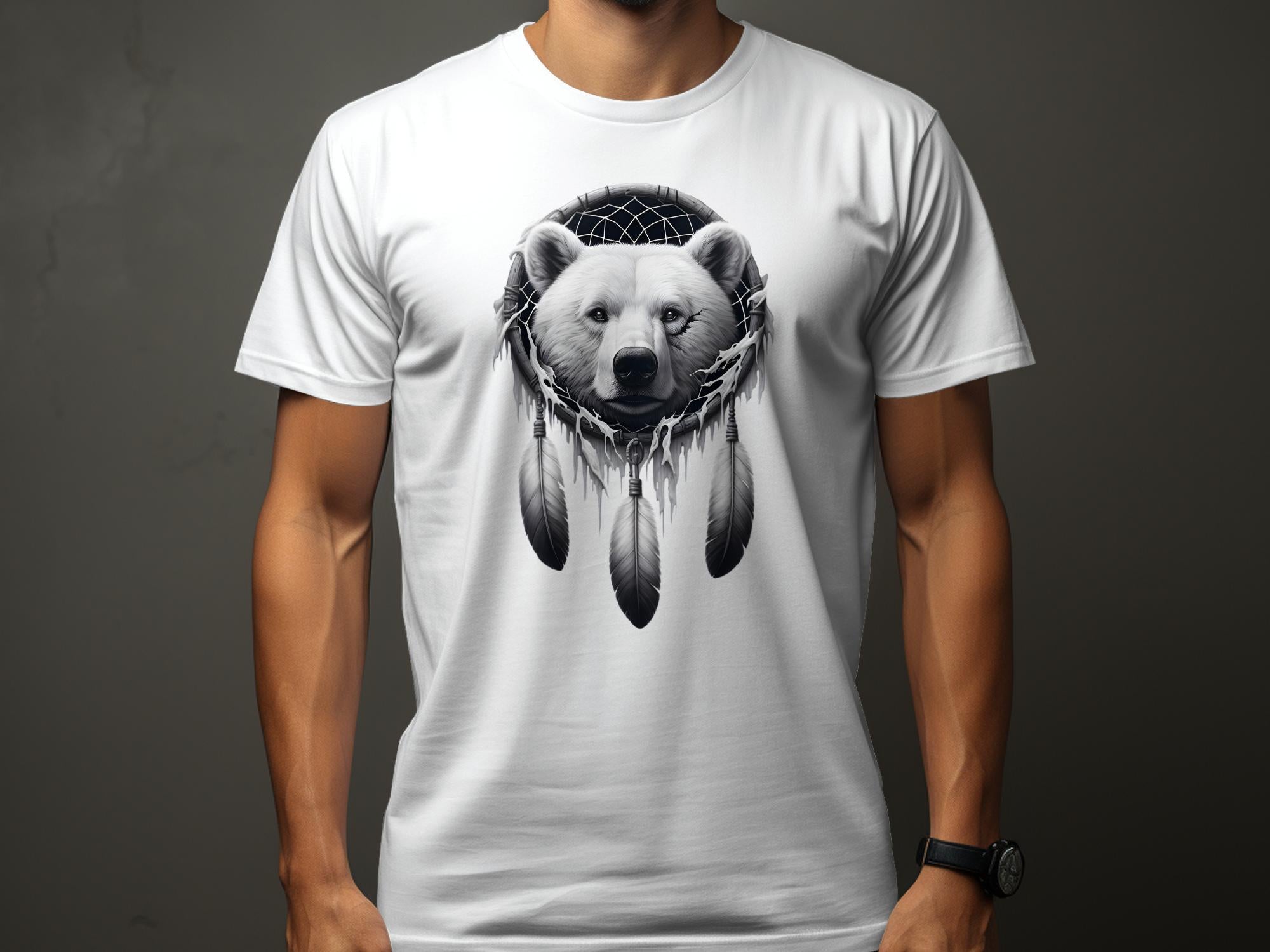 Dreamcatcher Bear - Coloured Gildan T-Shirt Realistic Native American Talisman Unisex Mythology Tee Graphic Design