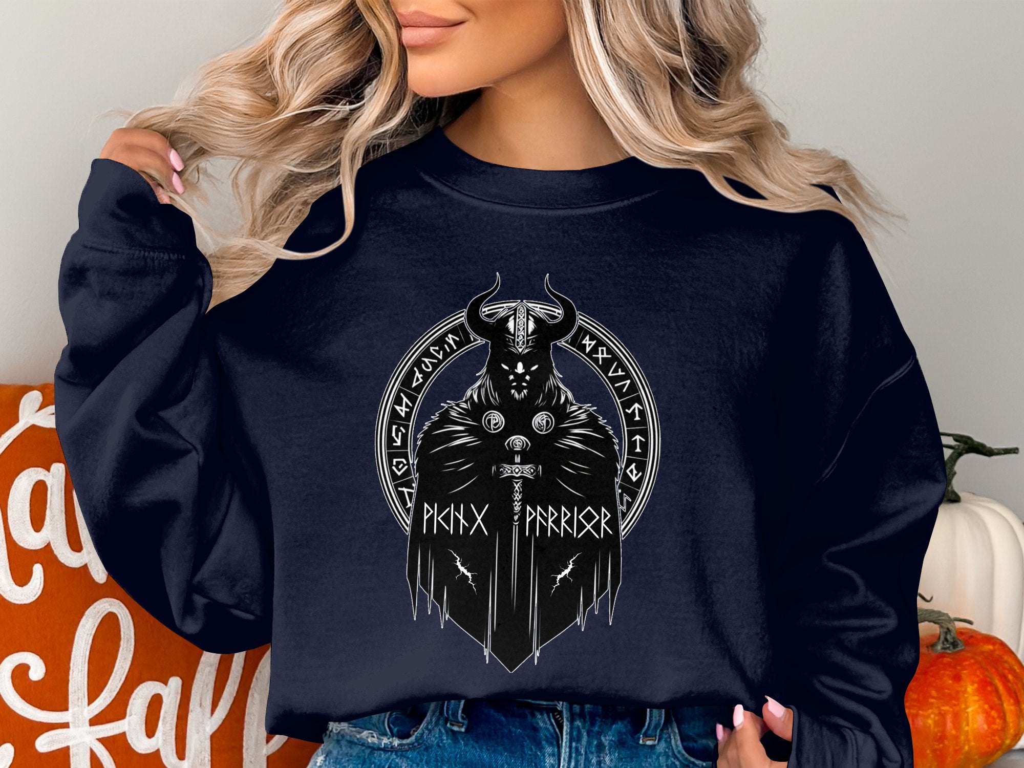 Viking Seer - Coloured Gildan Sweatshirt Norse Talisman Men Women Unisex Valhalla Tee