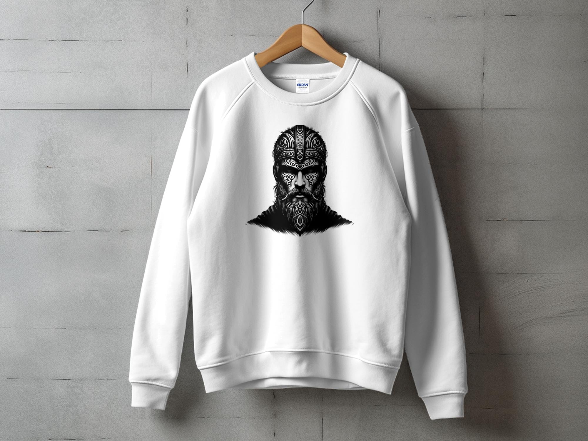 Viking Unyielding - Coloured Gildan Sweatshirt Realistic Norse Talisman Men Women Unisex Valhalla Tee Graphic Design