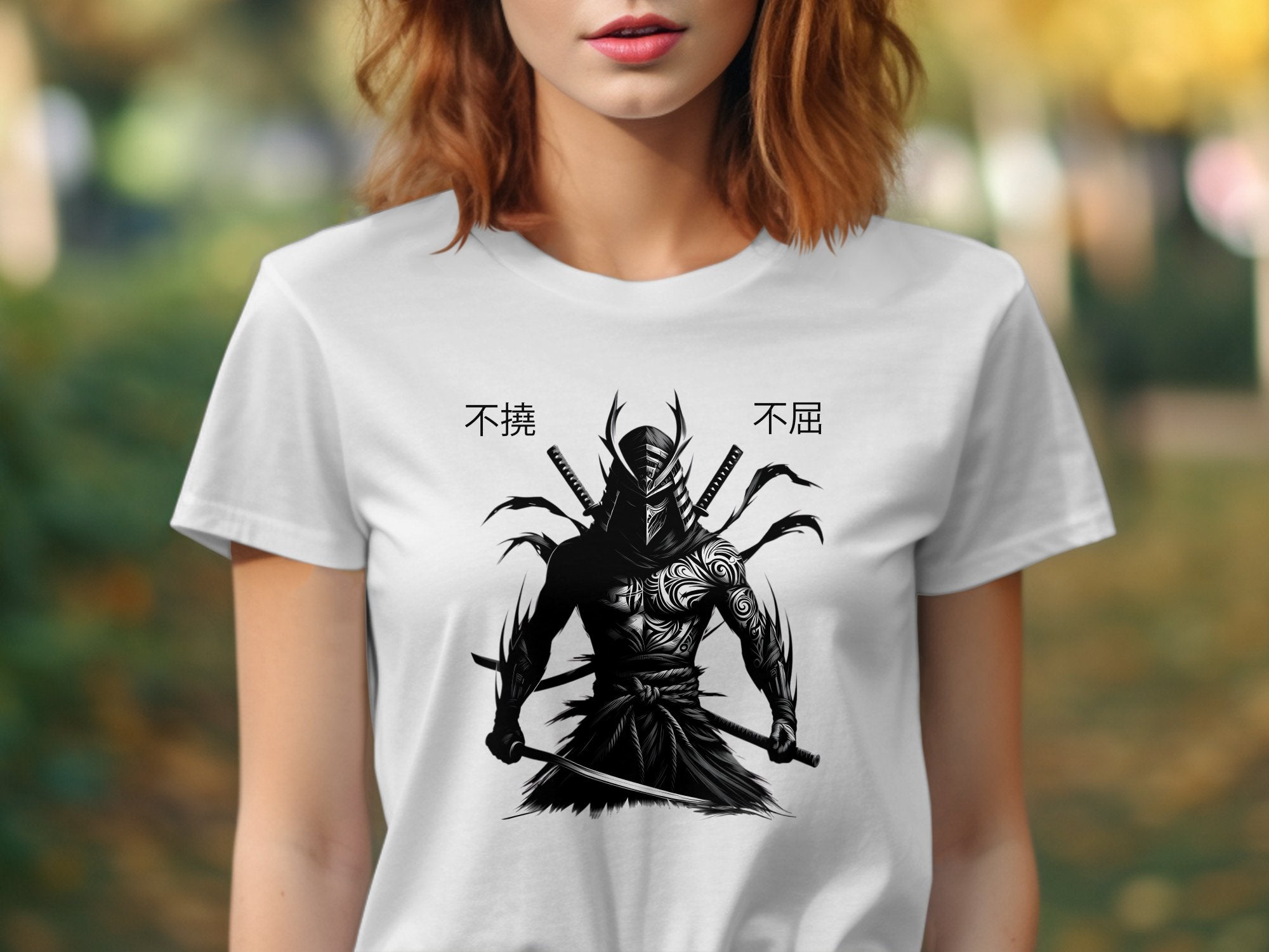 Samurai Ninja - Coloured Gildan T-Shirt Japanese Talisman Unisex Cultural Symbolic Graphic Design