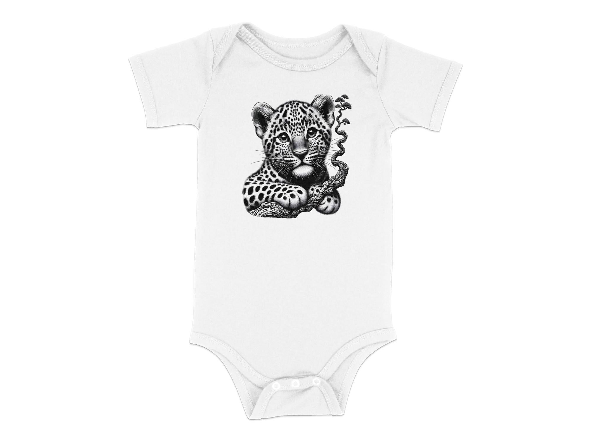 Leopard Bonsai - Coloured Toddler Bodysuit Realistic Animal Talisman Unisex Cute Tee Graphic Design