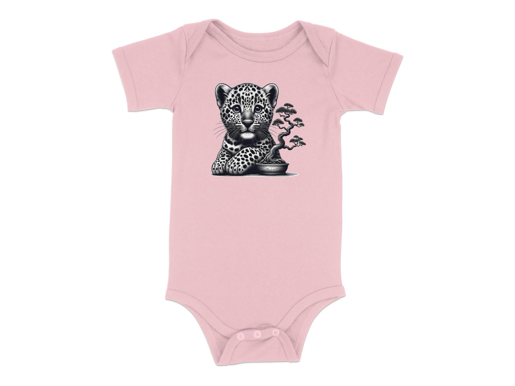 Leopard Bonsai - Coloured Toddler Bodysuit Realistic Animal Talisman Unisex Cute Tee Graphic Design