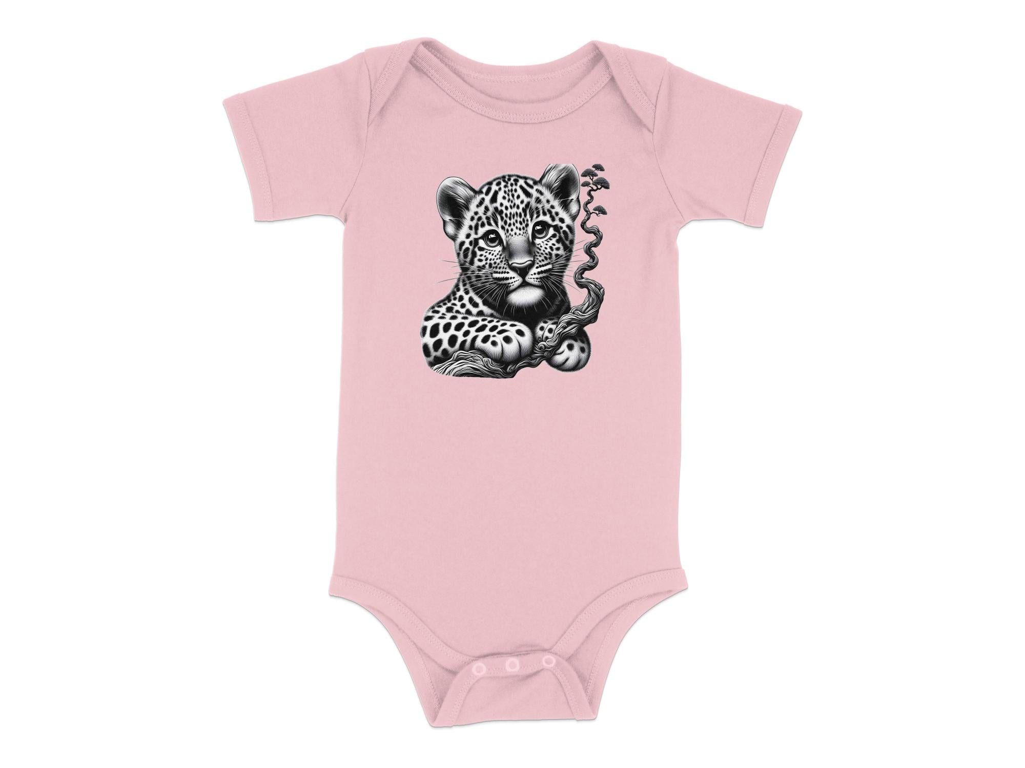 Leopard Bonsai - Coloured Toddler Bodysuit Realistic Animal Talisman Unisex Cute Tee Graphic Design