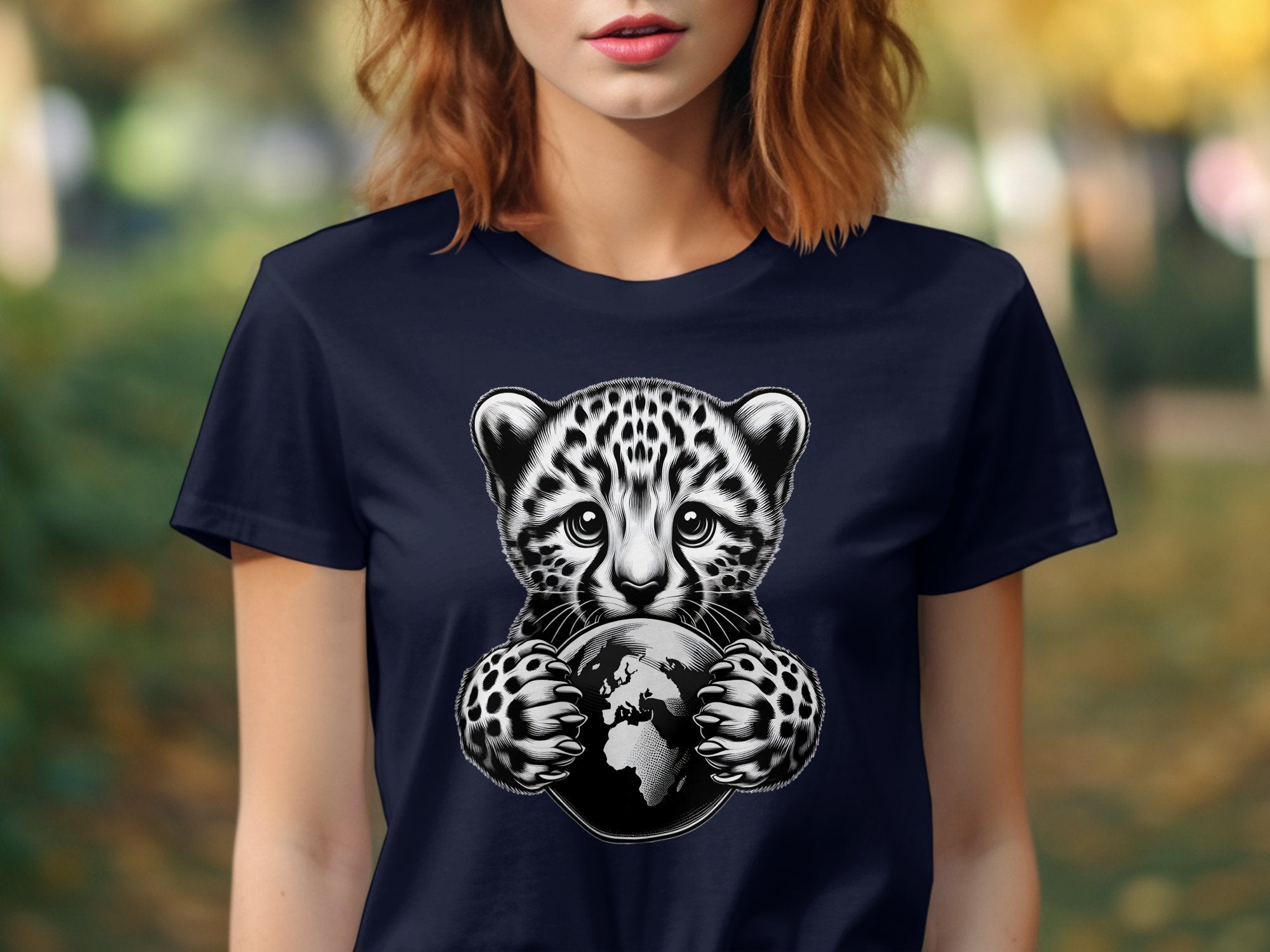 Cheetah World - Coloured Gildan T-Shirt Realistic Animal Talisman Unisex Cute Tee Graphic Design