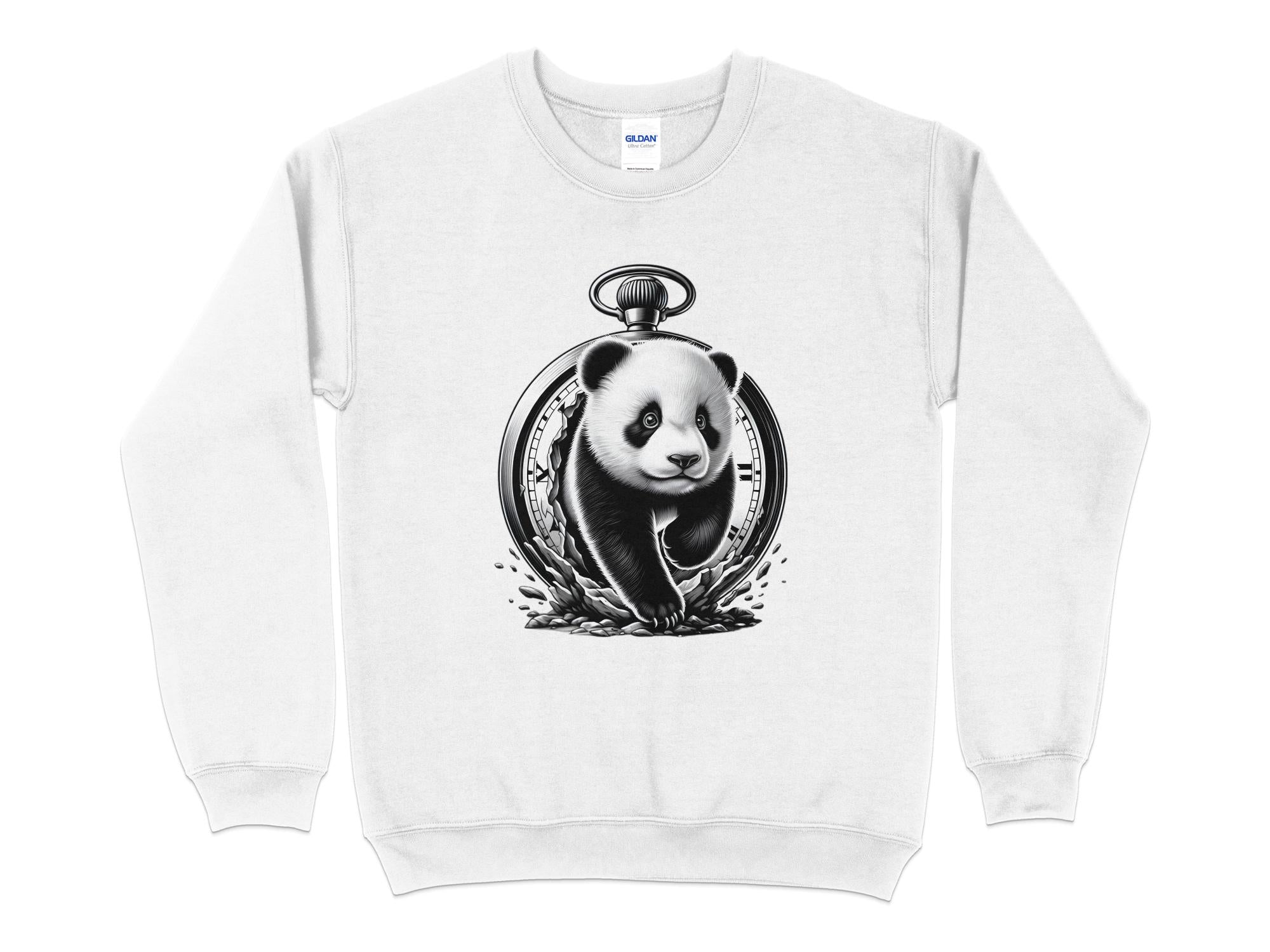 Panda - Coloured Gildan Sweatshirt Realistic Animal Talisman Unisex Cute Tee Graphic Design