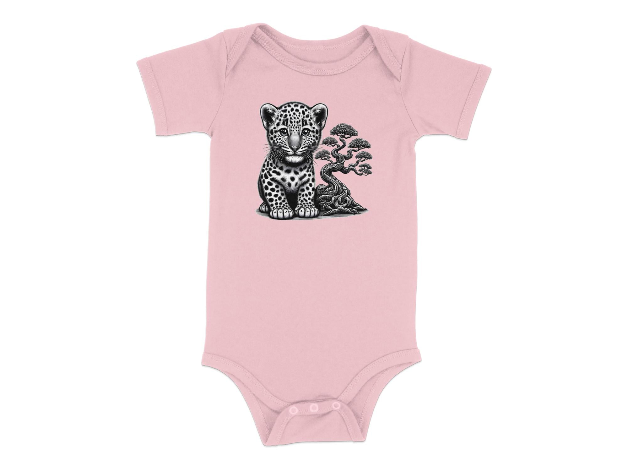 Leopard Bonsai - Coloured Toddler Bodysuit Realistic Animal Talisman Unisex Cute Tee Graphic Design