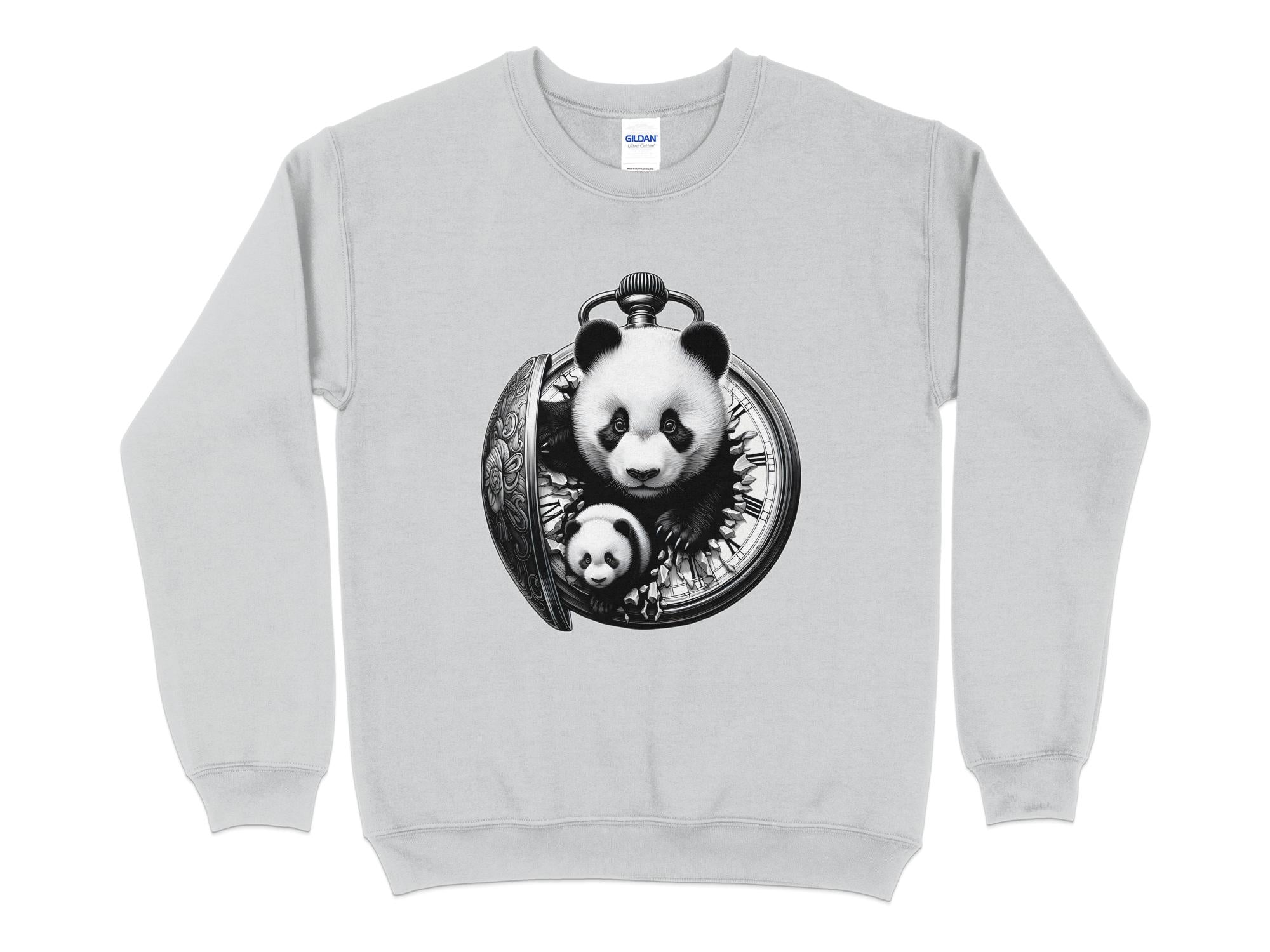 Panda - Coloured Gildan Sweatshirt Realistic Animal Talisman Unisex Cute Tee Graphic Design