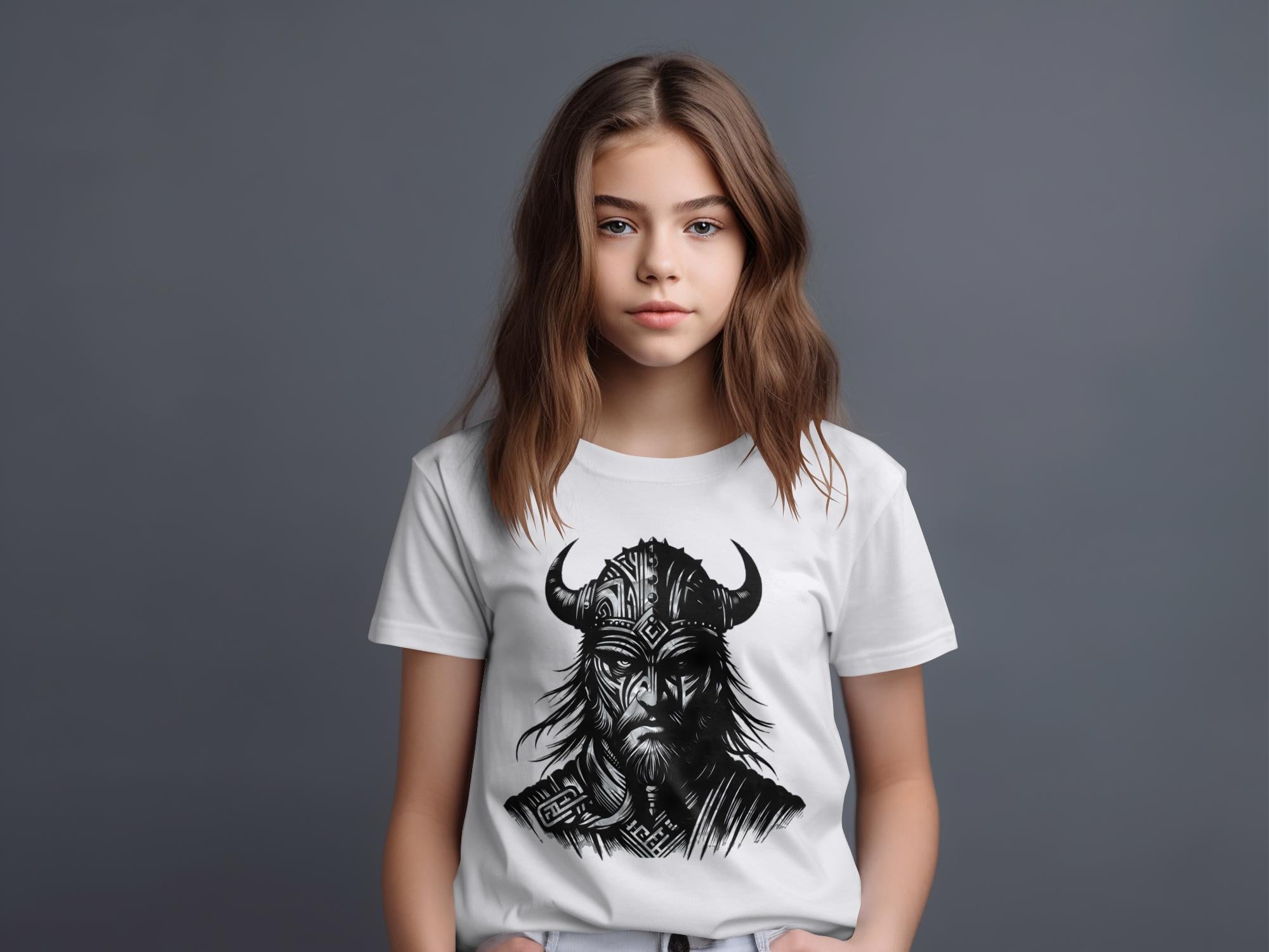 Viking Valour- Coloured Gildan Kids T Shirt Norse Talisman Unisex Valhalla Tee