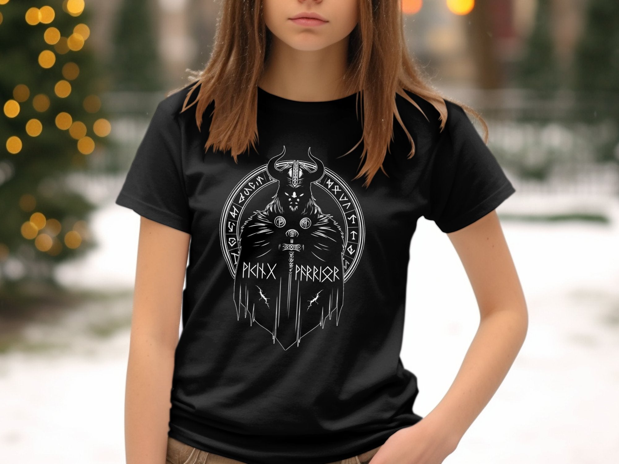 Viking Seer - Coloured Gildan Kids T Shirt Norse Talisman Unisex Valhalla Tee