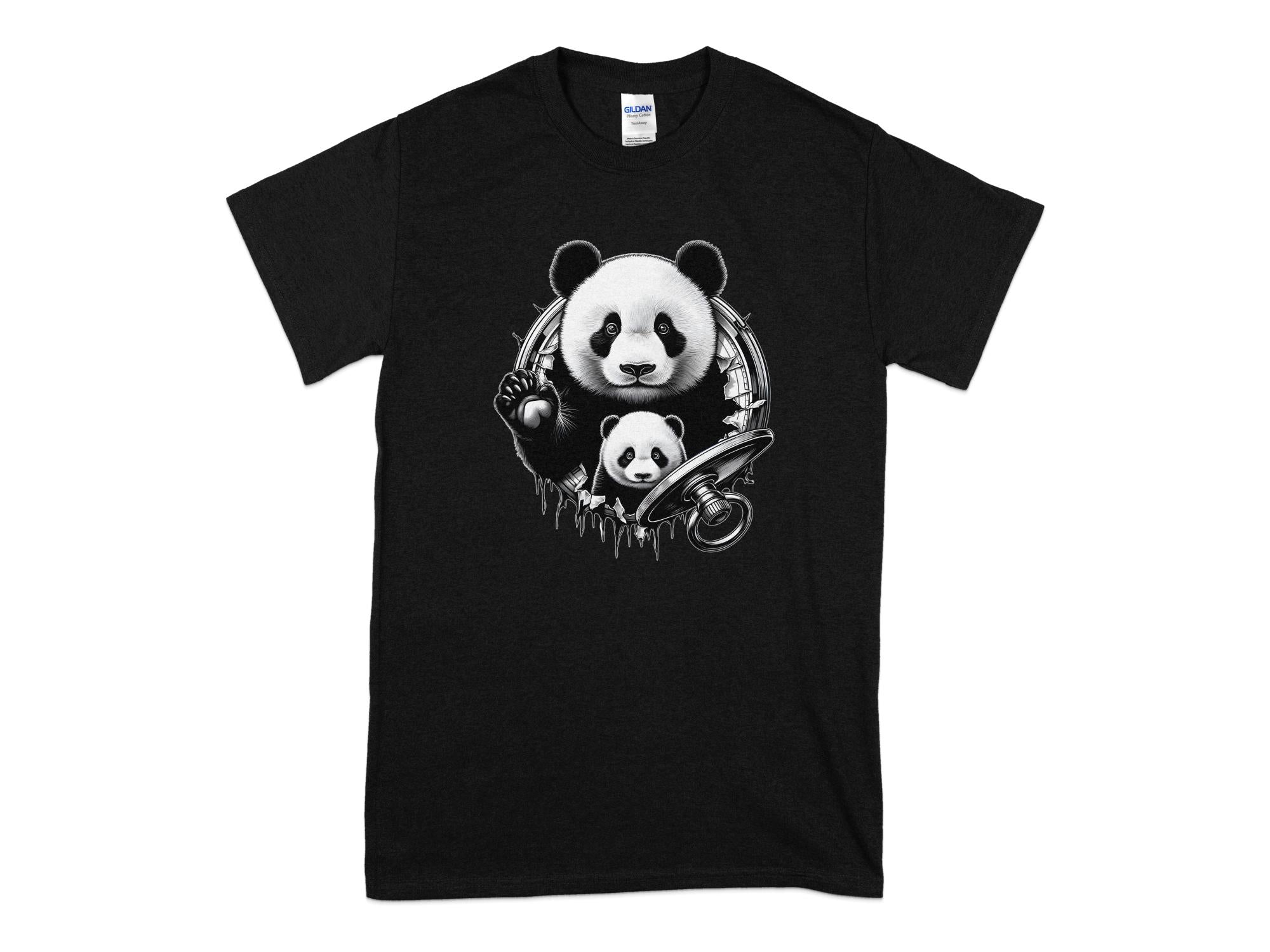 Panda - Coloured Gildan T-Shirt Realistic Animal Talisman Unisex Cute Tee Graphic Design