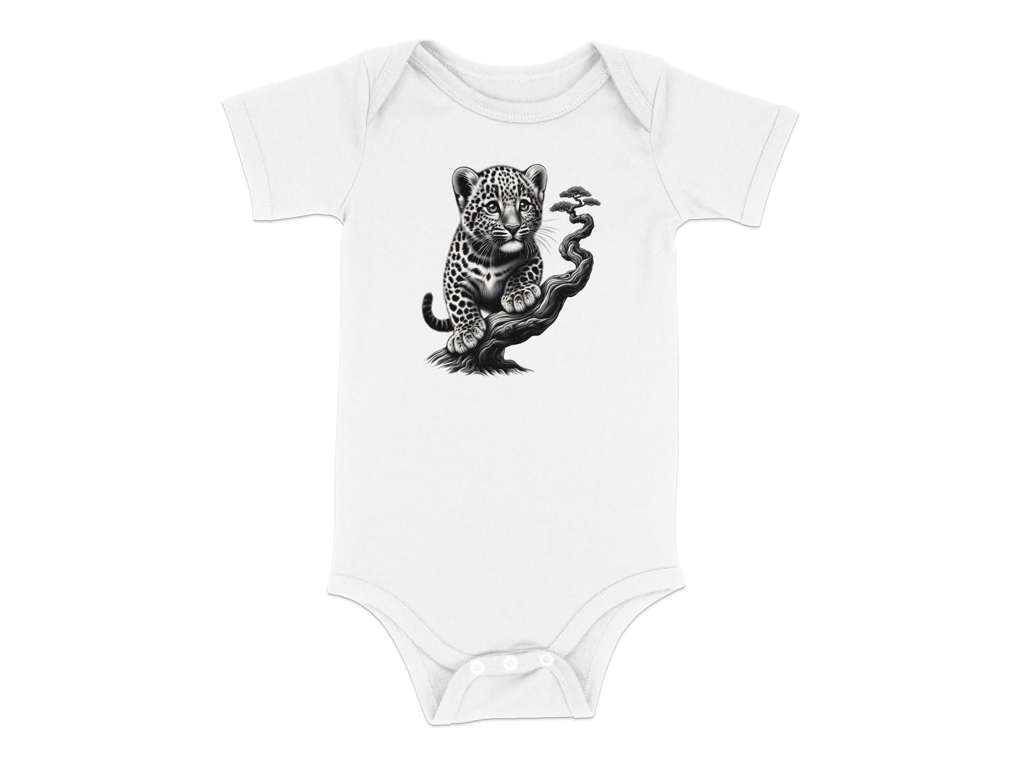 Leopard Bonsai - Coloured Toddler Bodysuit Realistic Animal Talisman Unisex Cute Tee Graphic Design