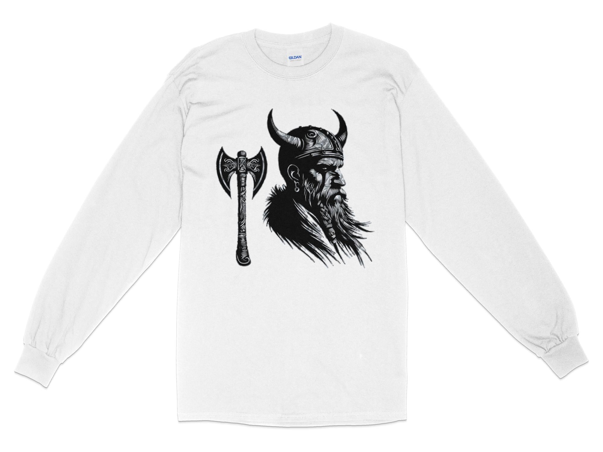 Viking Knowledge - Coloured Gildan Long Sleeve Norse Talisman Men Women Unisex Valhalla Tee