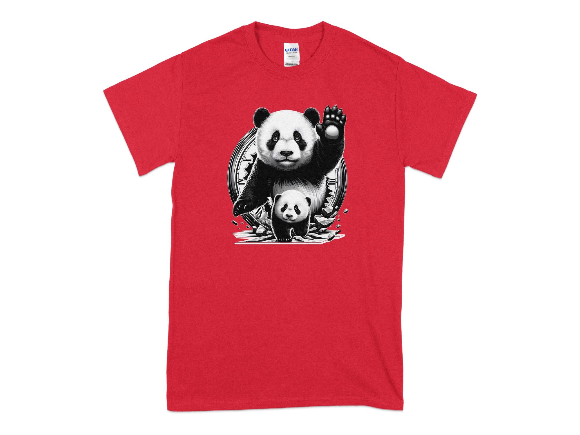 Panda - Coloured Gildan T-Shirt Realistic Animal Talisman Unisex Cute Tee Graphic Design