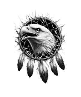 Dreamcatcher Eagle - Digital Art | PNG, JPEG & SVG | Instant Download for Apparel, Décor and Wall Art