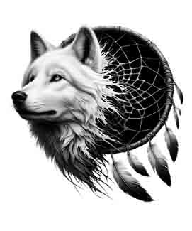 Dreamcatcher Wolf - Digital Art | PNG, JPEG & SVG | Instant Download for Apparel, Décor and Wall Art