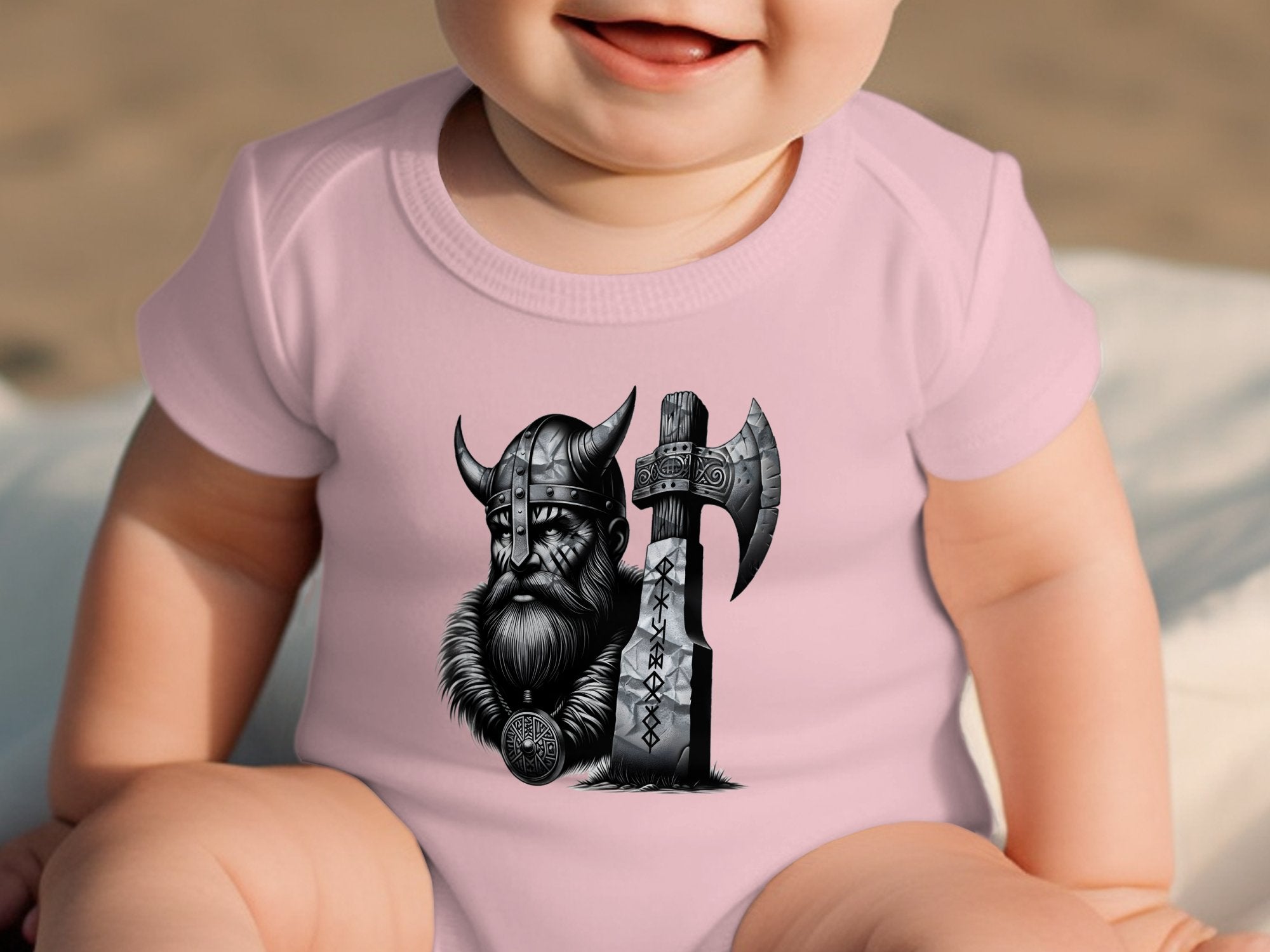 Viking Mettle - Coloured Toddler Bodysuit Realistic Norse Talisman Unisex Valhalla Tee Graphic Design