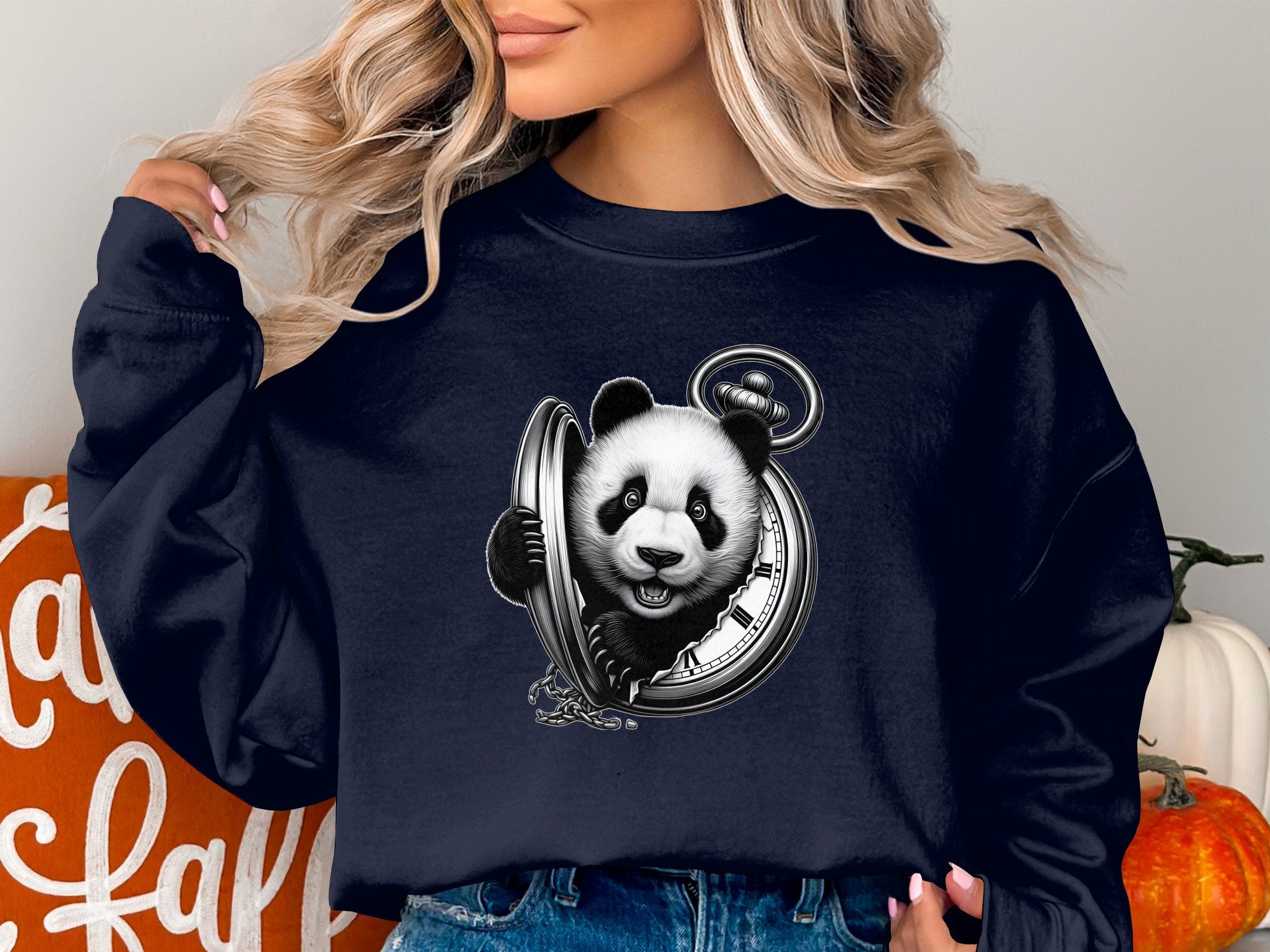 Panda - Coloured Gildan Sweatshirt Realistic Animal Talisman Unisex Cute Tee Graphic Design