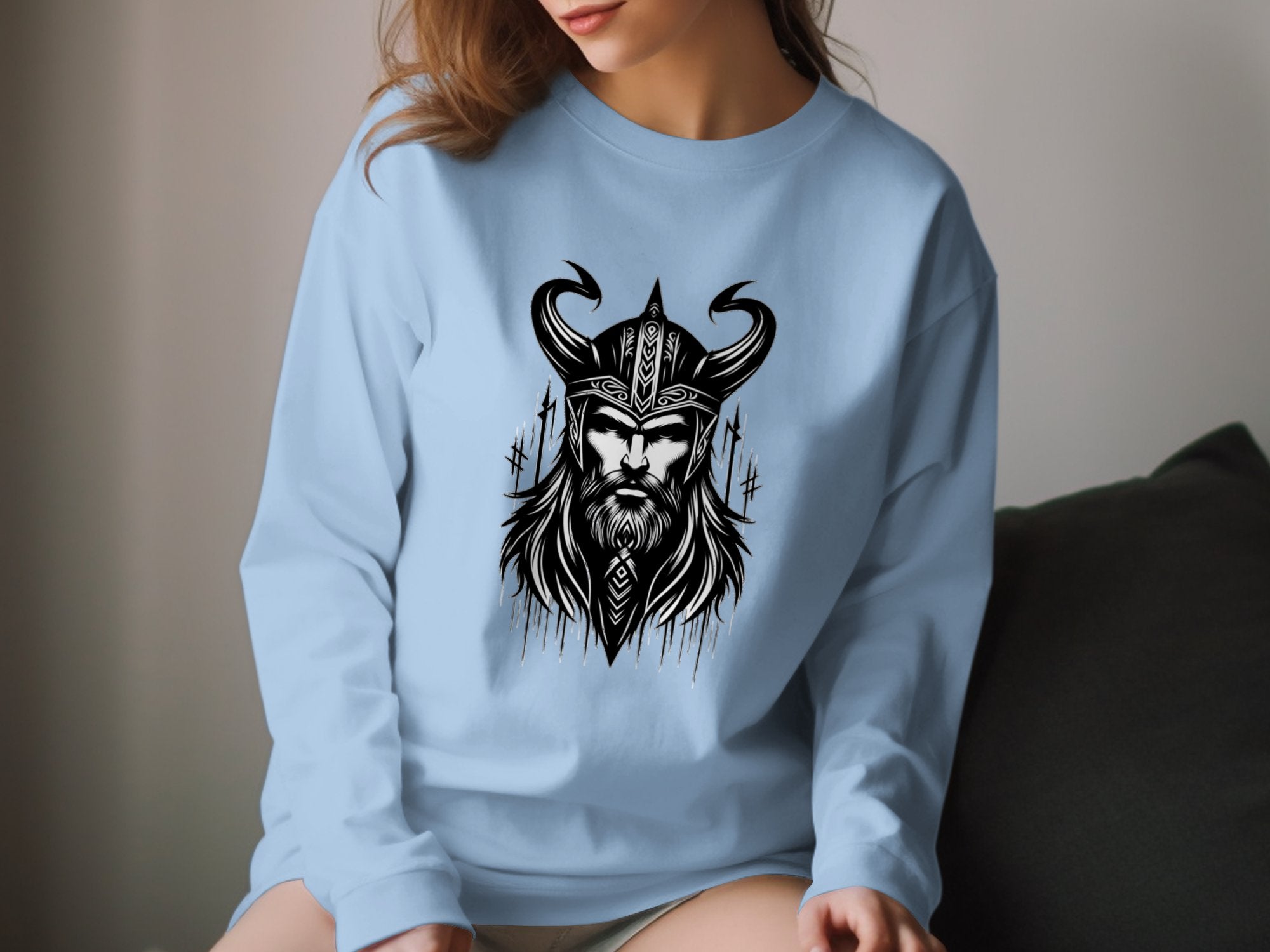 Viking Zeal - Coloured Gildan Long Sleeve Realistic Norse Talisman Men Women Unisex Valhalla Tee Graphic Design