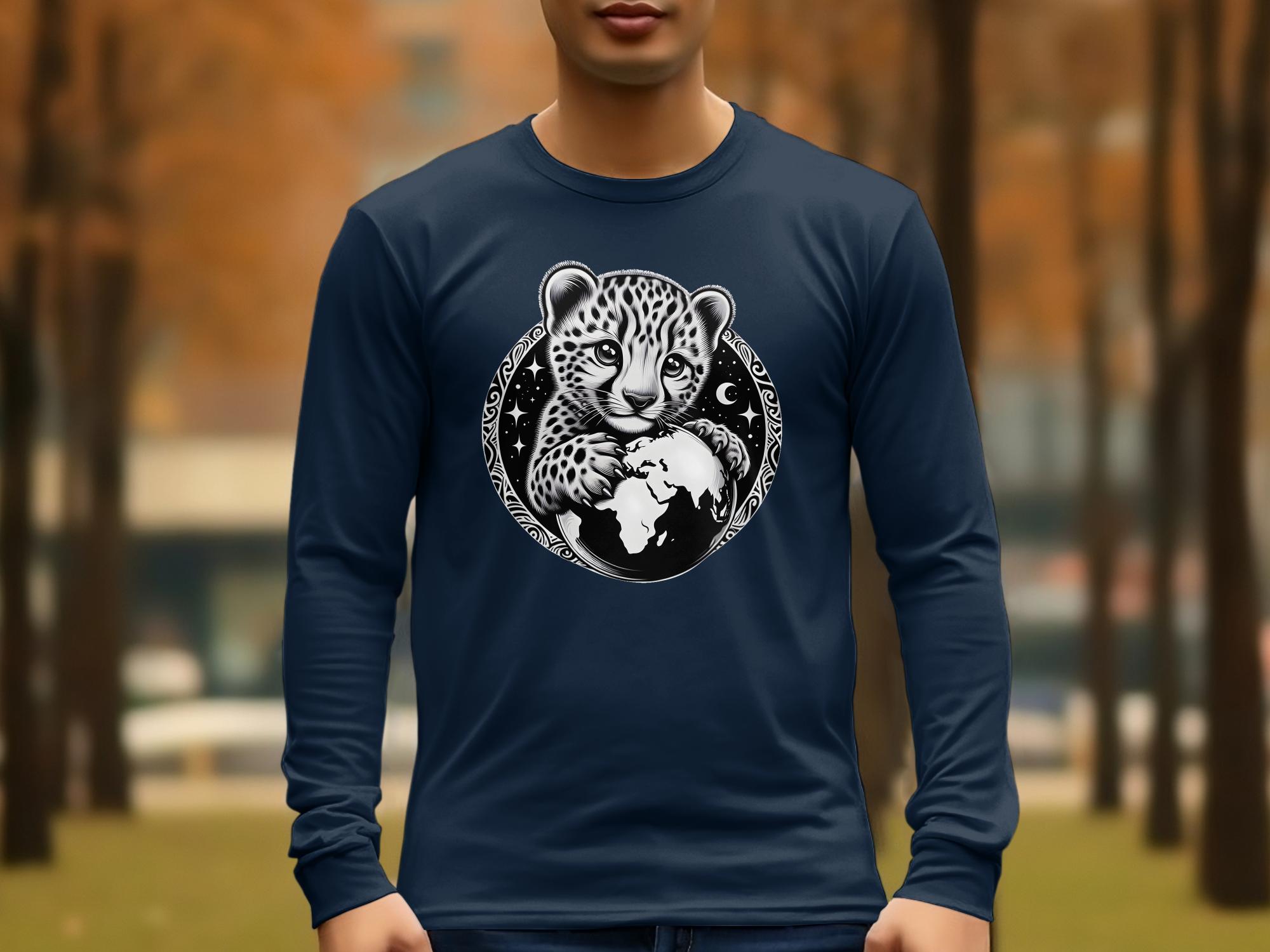 Cheetah World - Coloured Gildan Long Sleeve Realistic Animal Talisman Unisex Cute Tee Graphic Design