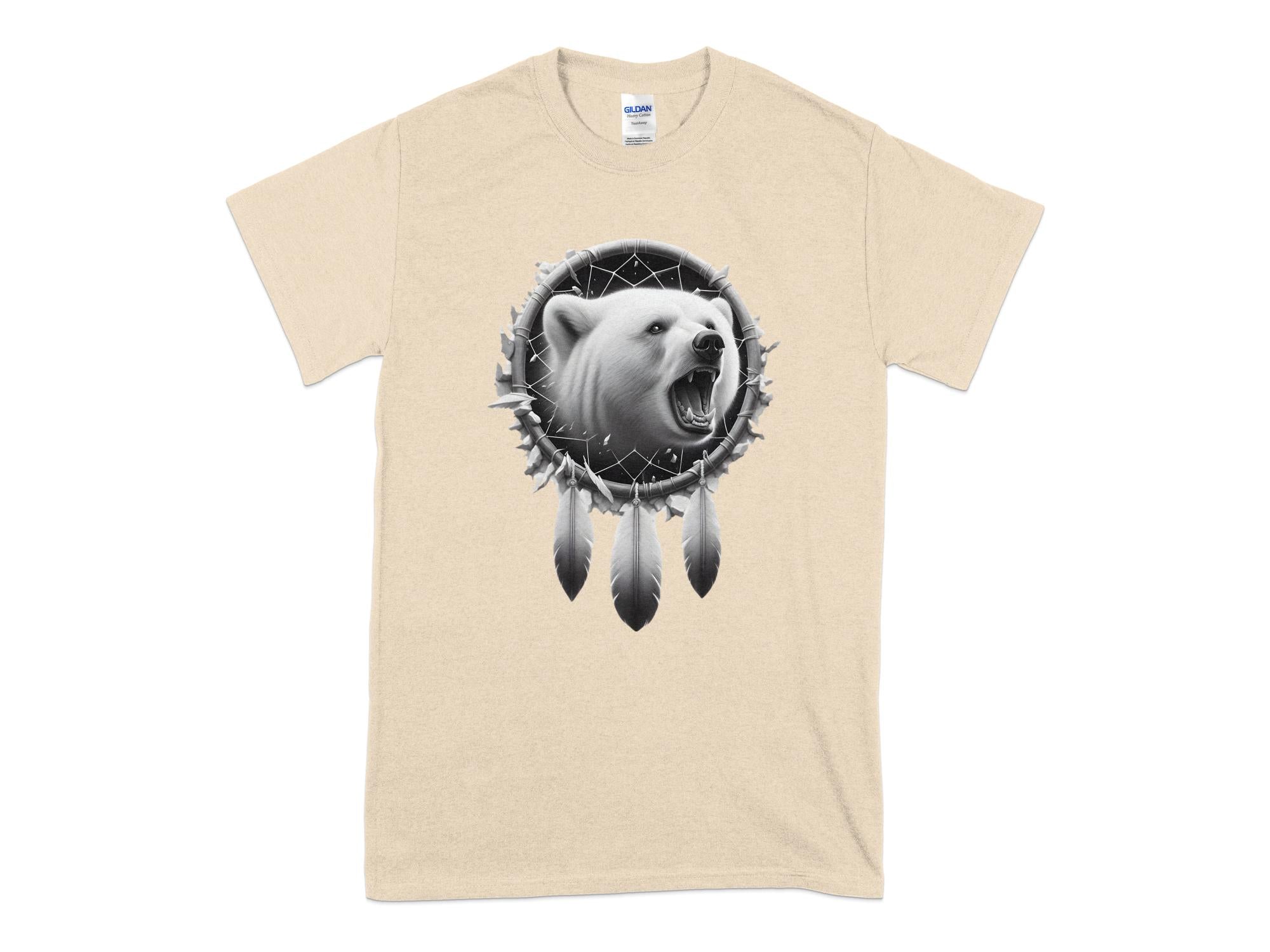 Dreamcatcher Bear - Coloured Gildan T-Shirt Realistic Native American Talisman Unisex Mythology Tee Graphic Design