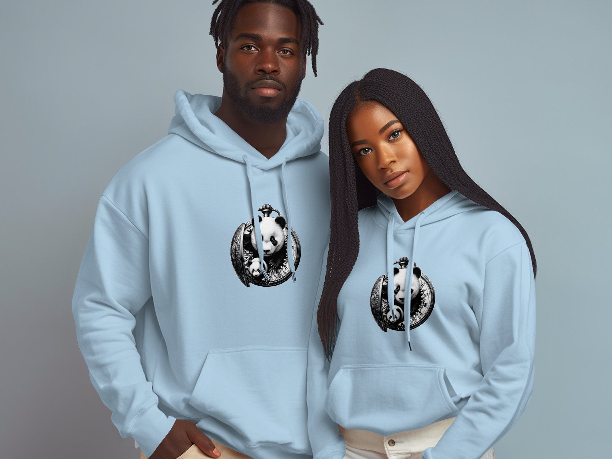 Panda - Coloured Gildan Hoodie Realistic Animal Talisman Unisex Cute Tee Graphic Design