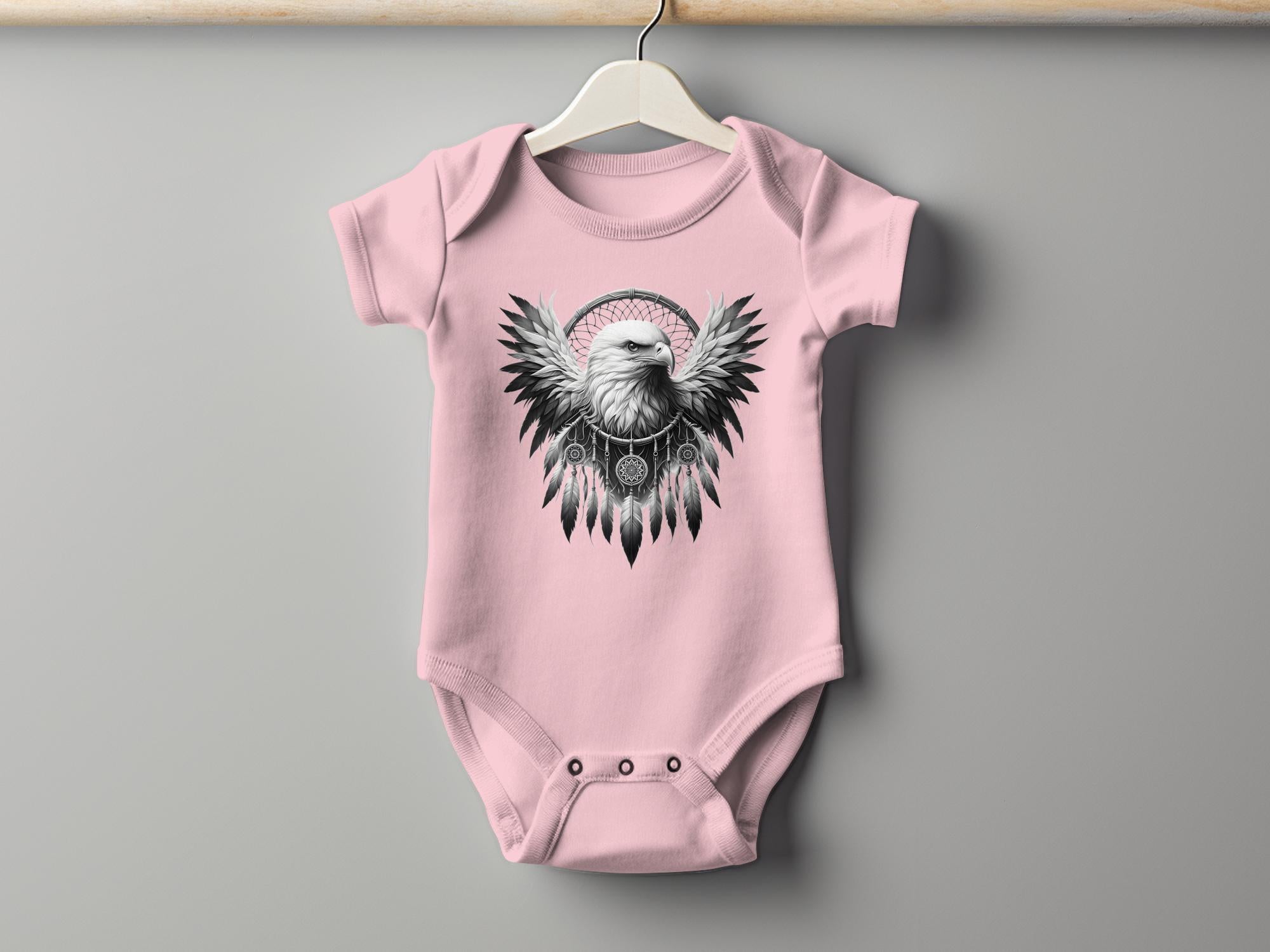 Dreamcatcher Eagle - Coloured Toddler Bodysuit Realistic Native American Talisman Unisex Mythology Tee Graphic Design