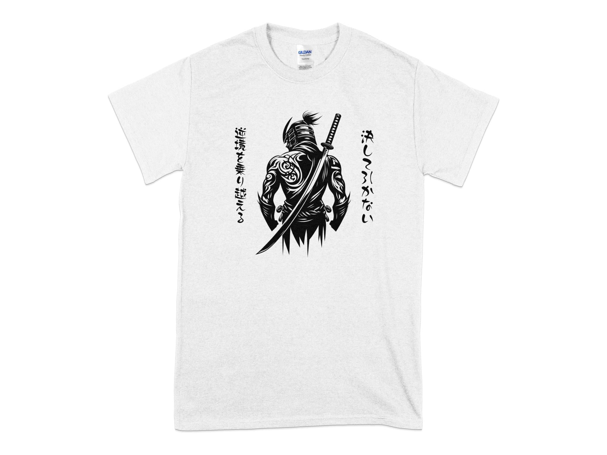 Samurai Ninja - Coloured Gildan T-Shirt Japanese Talisman Unisex Cultural Symbolic Graphic Design