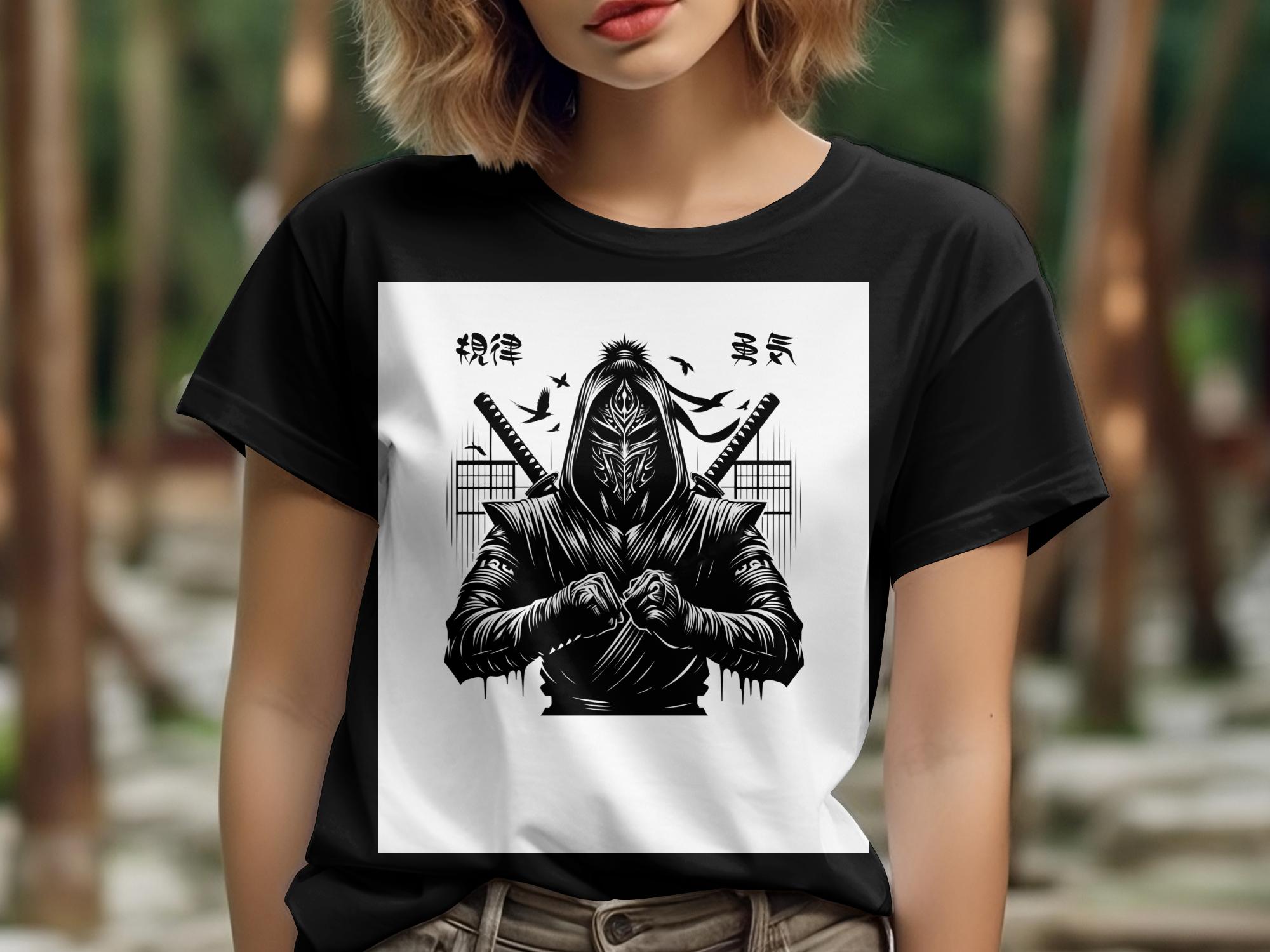 Samurai Ninja - Coloured Gildan T-Shirt Japanese Talisman Unisex Cultural Symbolic Graphic Design