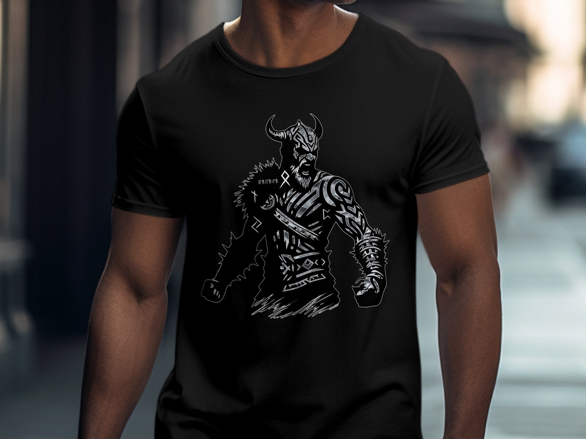 Viking Berserker - Coloured Gildan T Shirt Norse Talisman Men Women Unisex Valhalla Tee