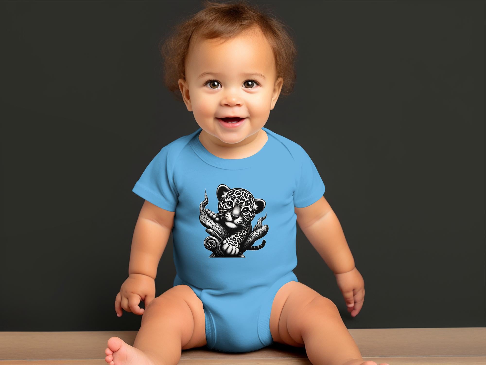 Leopard Bonsai - Coloured Toddler Bodysuit Realistic Animal Talisman Unisex Cute Tee Graphic Design