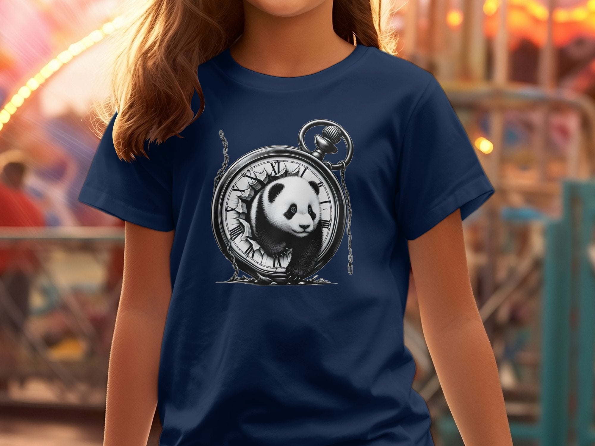 Panda - Coloured Kids T-Shirt Realistic Animal Talisman Unisex Cute Tee Graphic Design