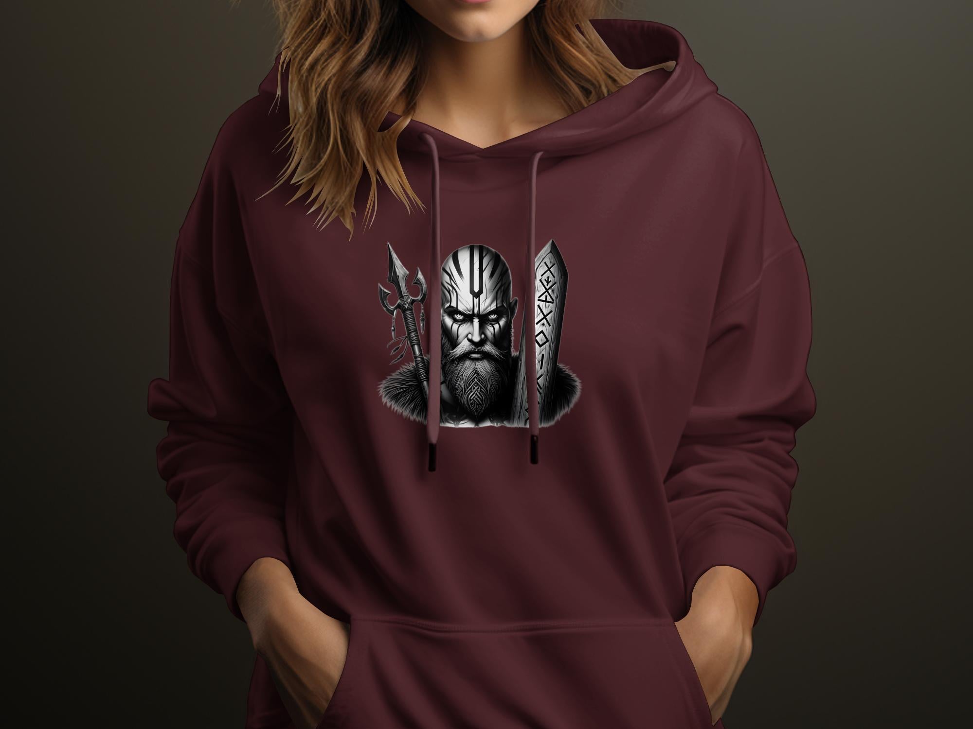 Viking Strength - Coloured Gildan Hoodie Realistic Norse Talisman Men Women Unisex Valhalla Tee Graphic Design