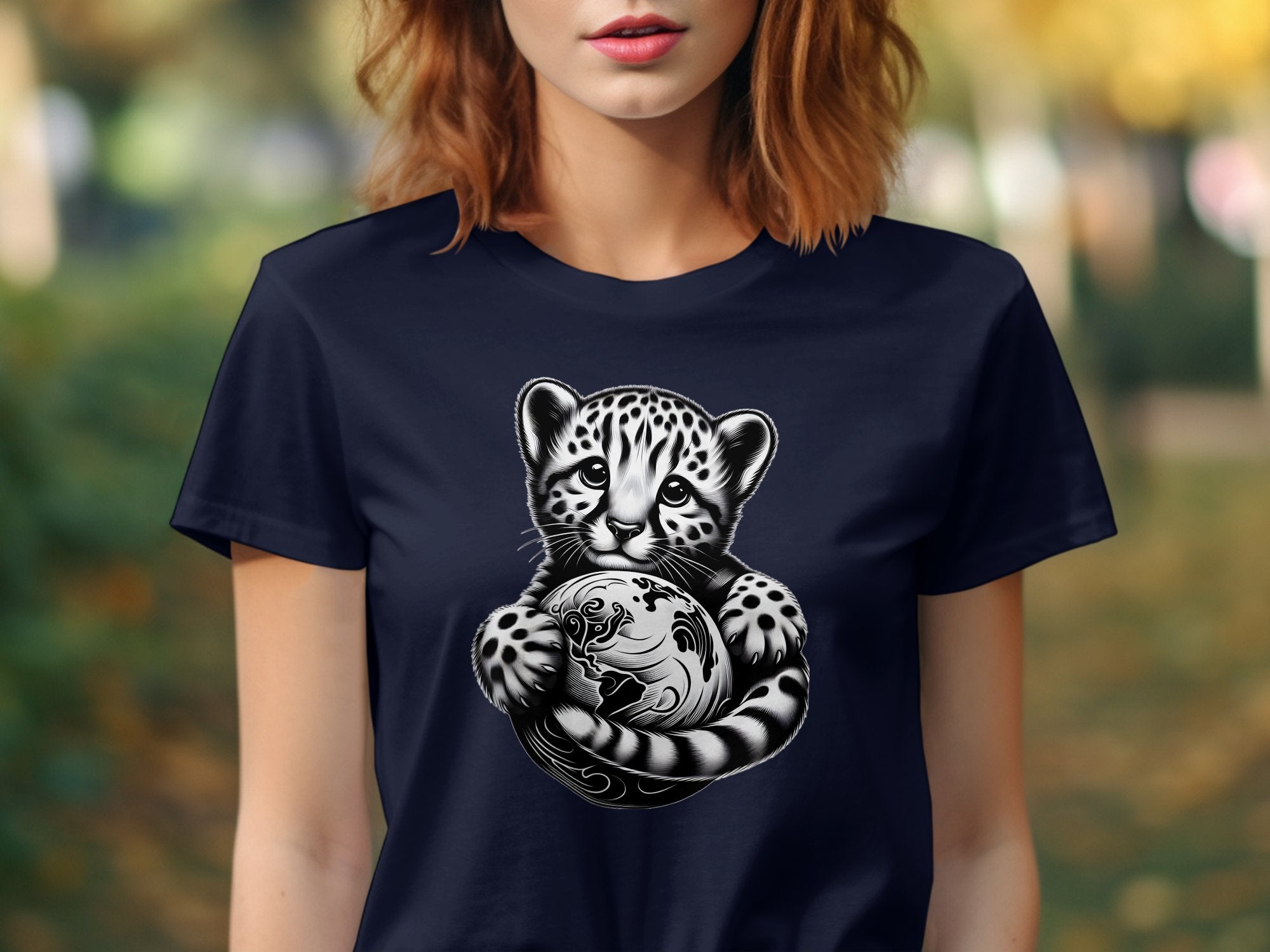 Cheetah World - Coloured Gildan T-Shirt Realistic Animal Talisman Unisex Cute Tee Graphic Design