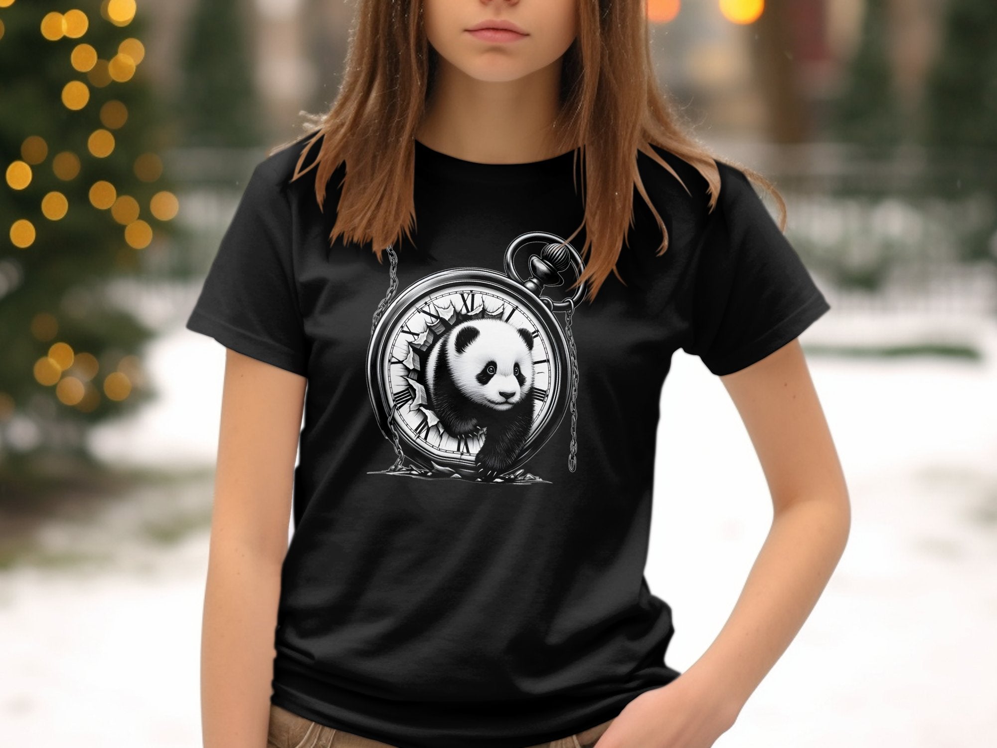 Panda - Coloured Kids T-Shirt Realistic Animal Talisman Unisex Cute Tee Graphic Design