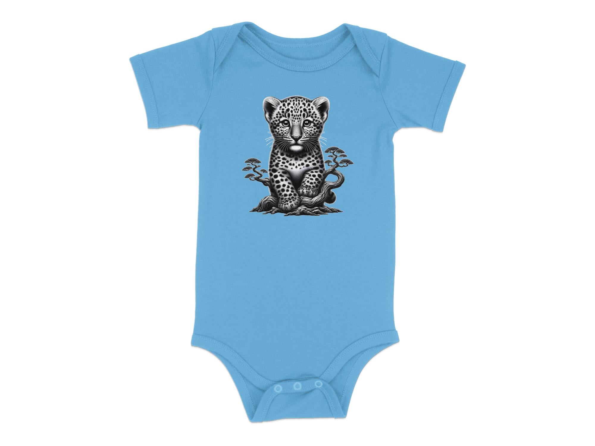 Leopard Bonsai - Coloured Toddler Bodysuit Realistic Animal Talisman Unisex Cute Tee Graphic Design