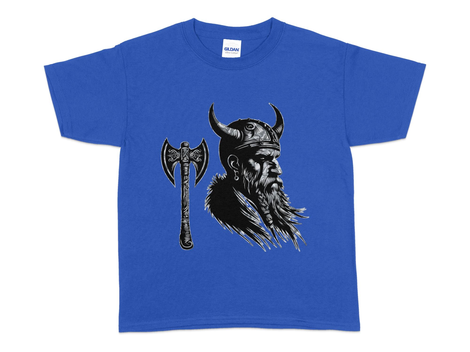 Viking Knowledge - Coloured Gildan Kids T Shirt Norse Talisman Unisex Valhalla Tee