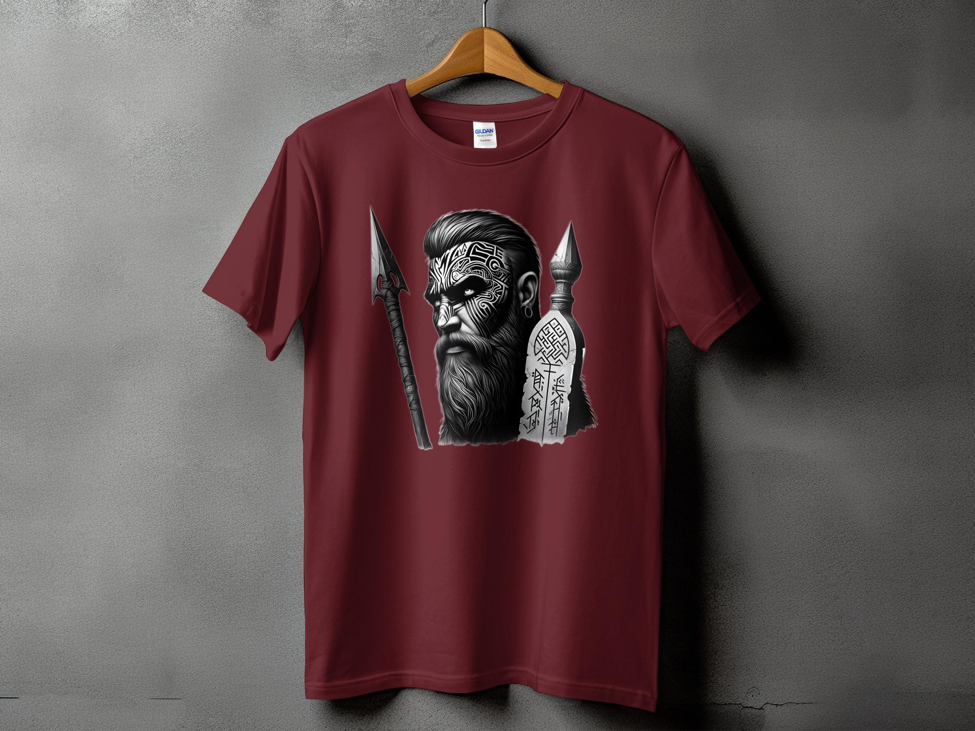 Viking Tenacity - Coloured Gildan T Shirt Realistic Norse Talisman Men Women Unisex Valhalla Tee Graphic Design