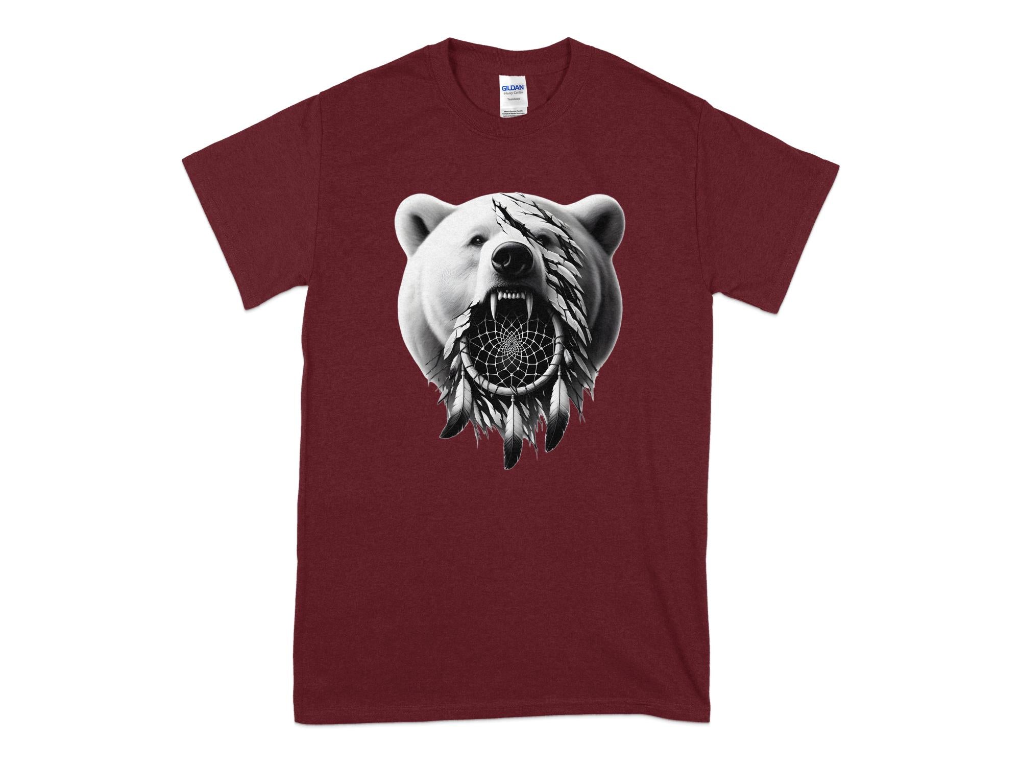 Dreamcatcher Bear - Coloured Gildan T-Shirt Realistic Native American Talisman Unisex Mythology Tee Graphic Design