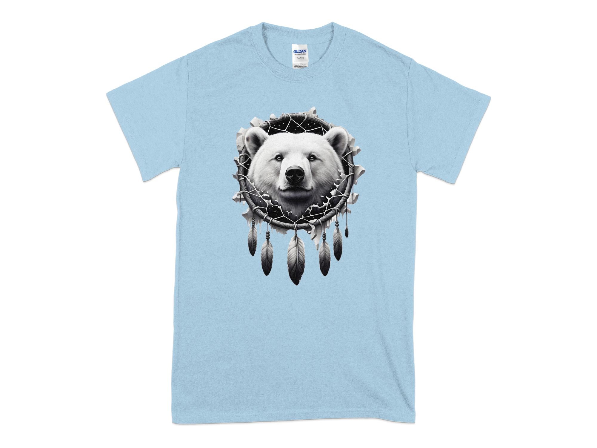 Dreamcatcher Bear - Coloured Gildan T-Shirt Realistic Native American Talisman Unisex Mythology Tee Graphic Design